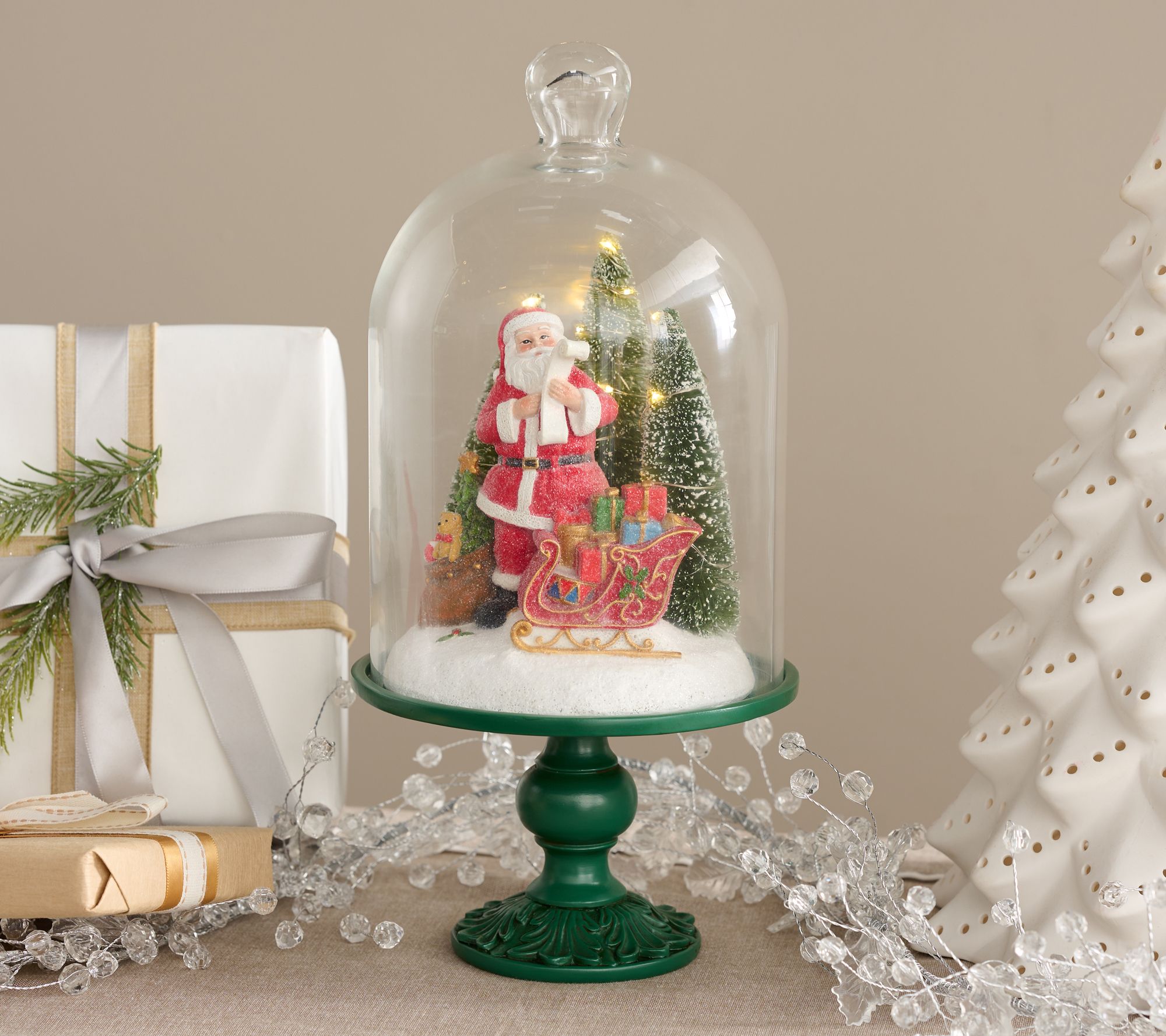 "As Is" 13.5" Illuminated Scenes Under Glass by Valerie