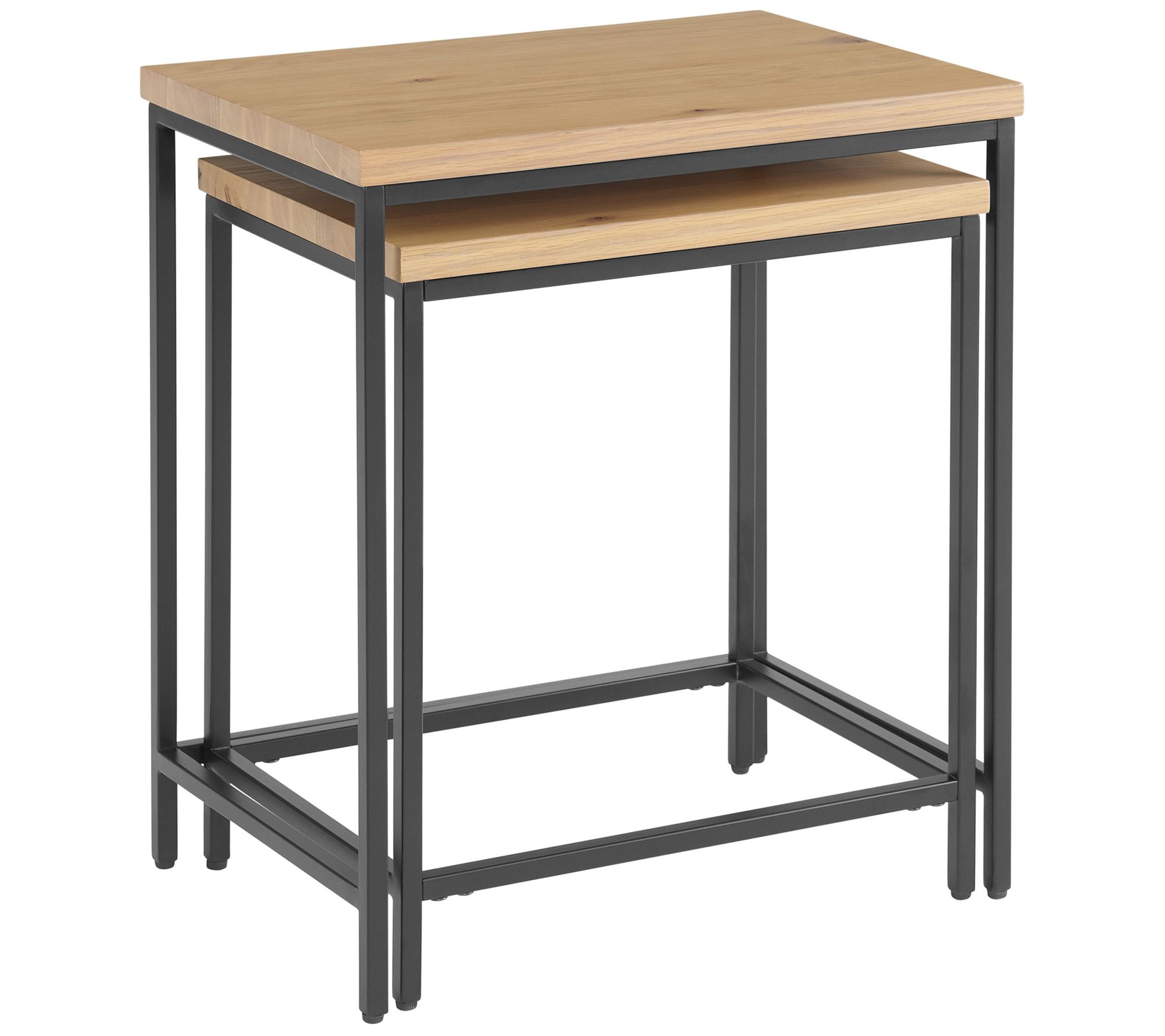 Lavish Home Set of 2 Modern Side Tables with Meal Base