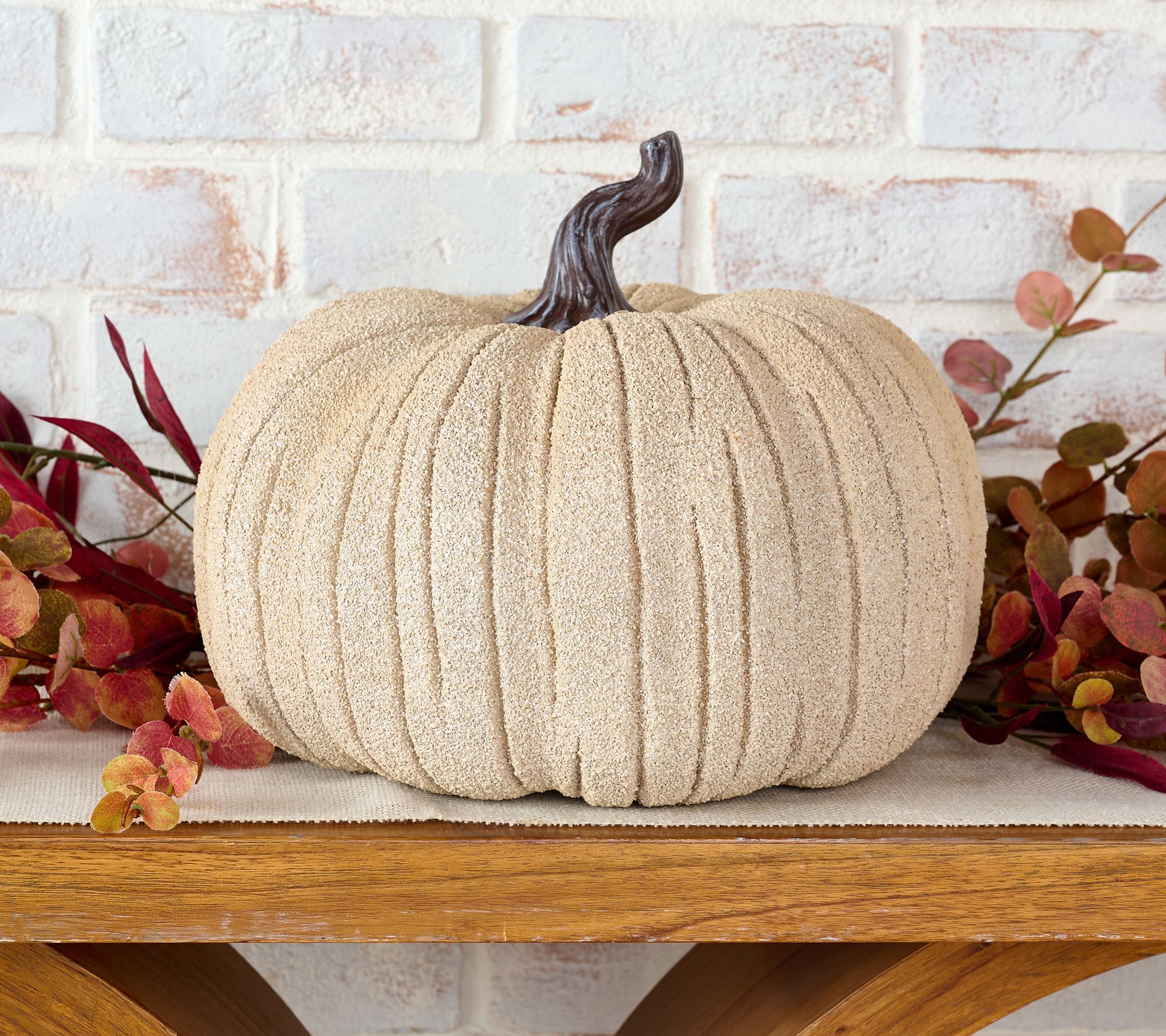 Home Reflections In/Outdoor 10" Decorative White Pumpkin