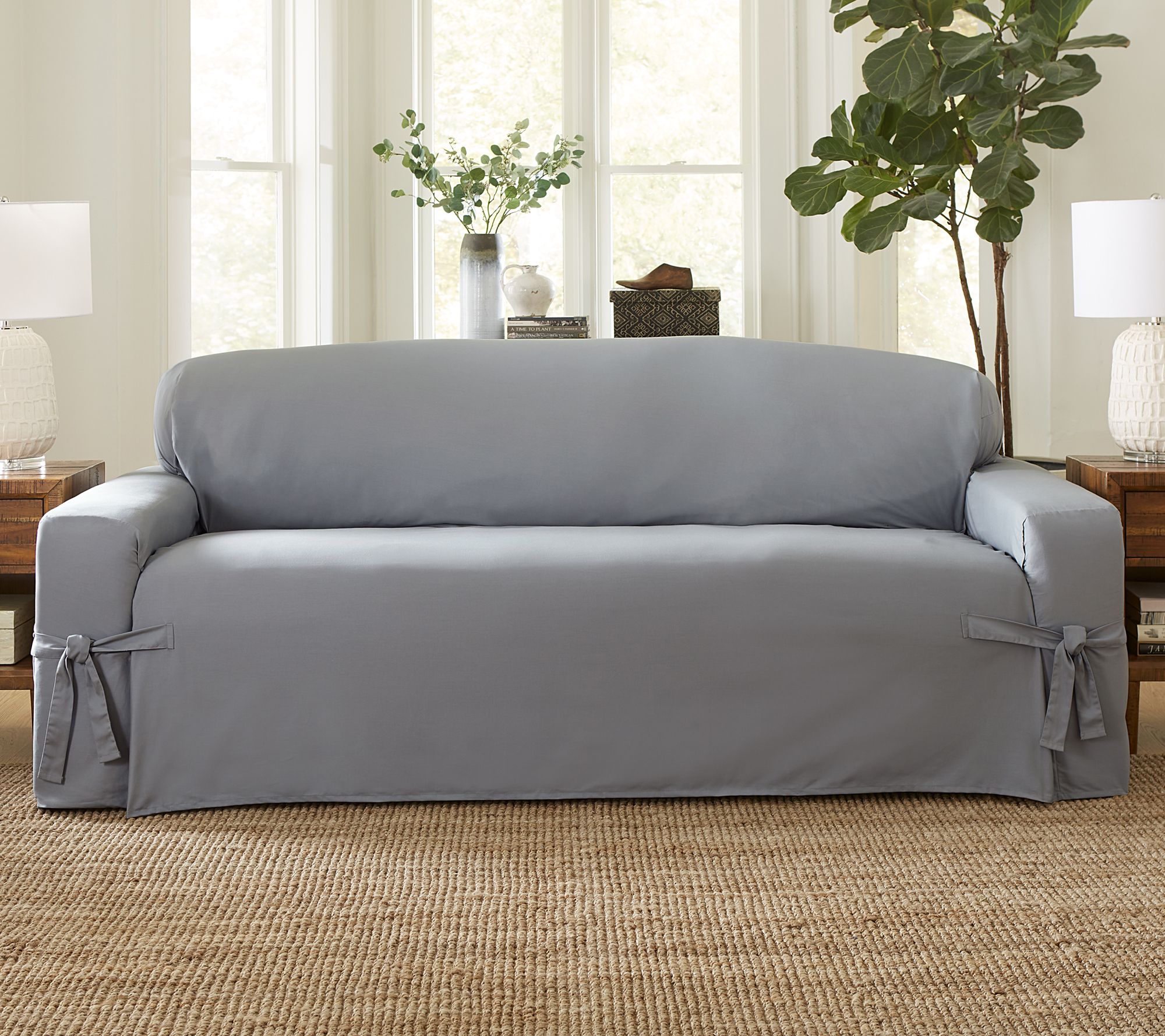 "As Is" Surefit Woven Relaxed Furniture Slipcover - Sofa