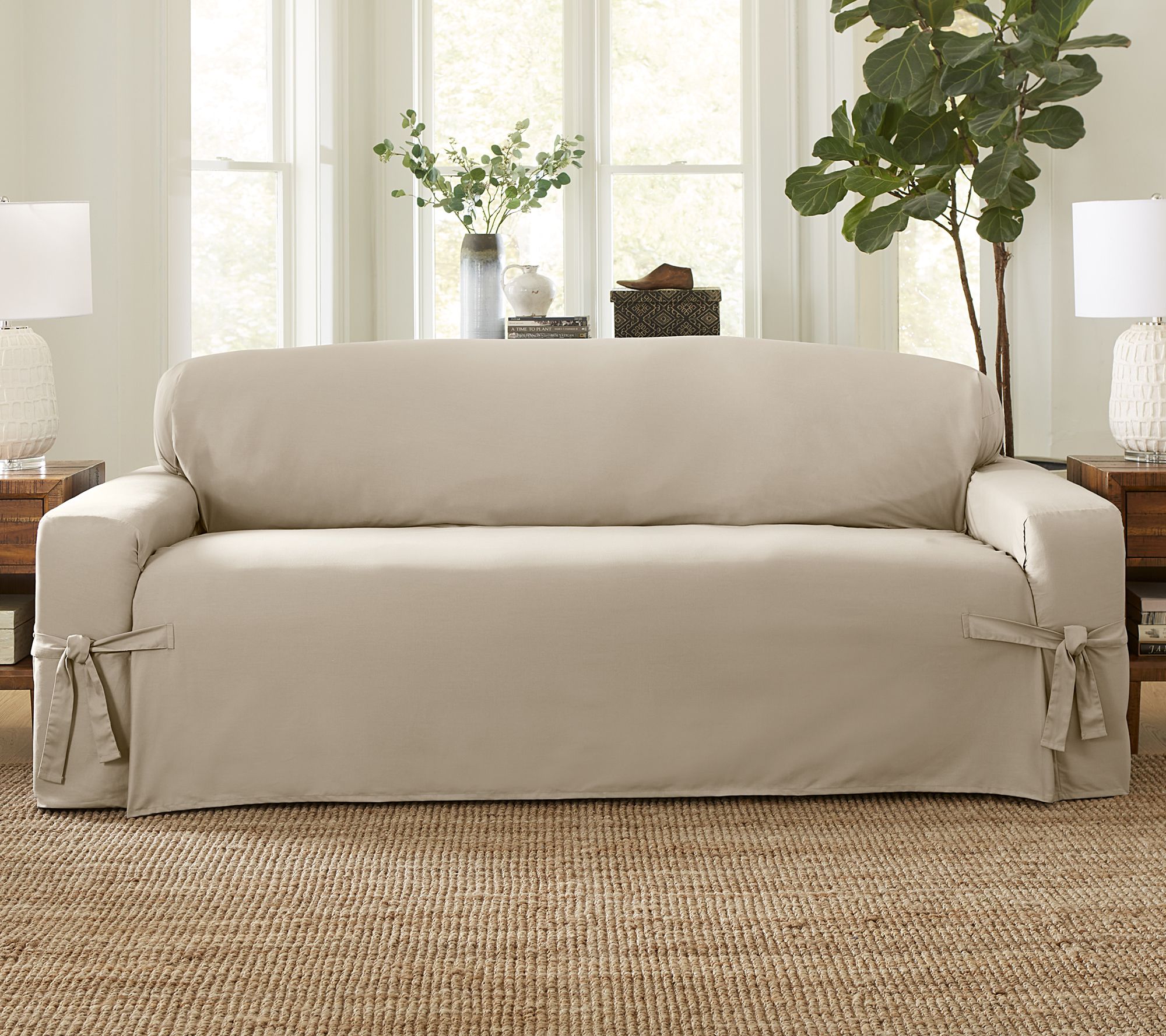 "As Is" Surefit Woven Relaxed Furniture Slipcover - Sofa