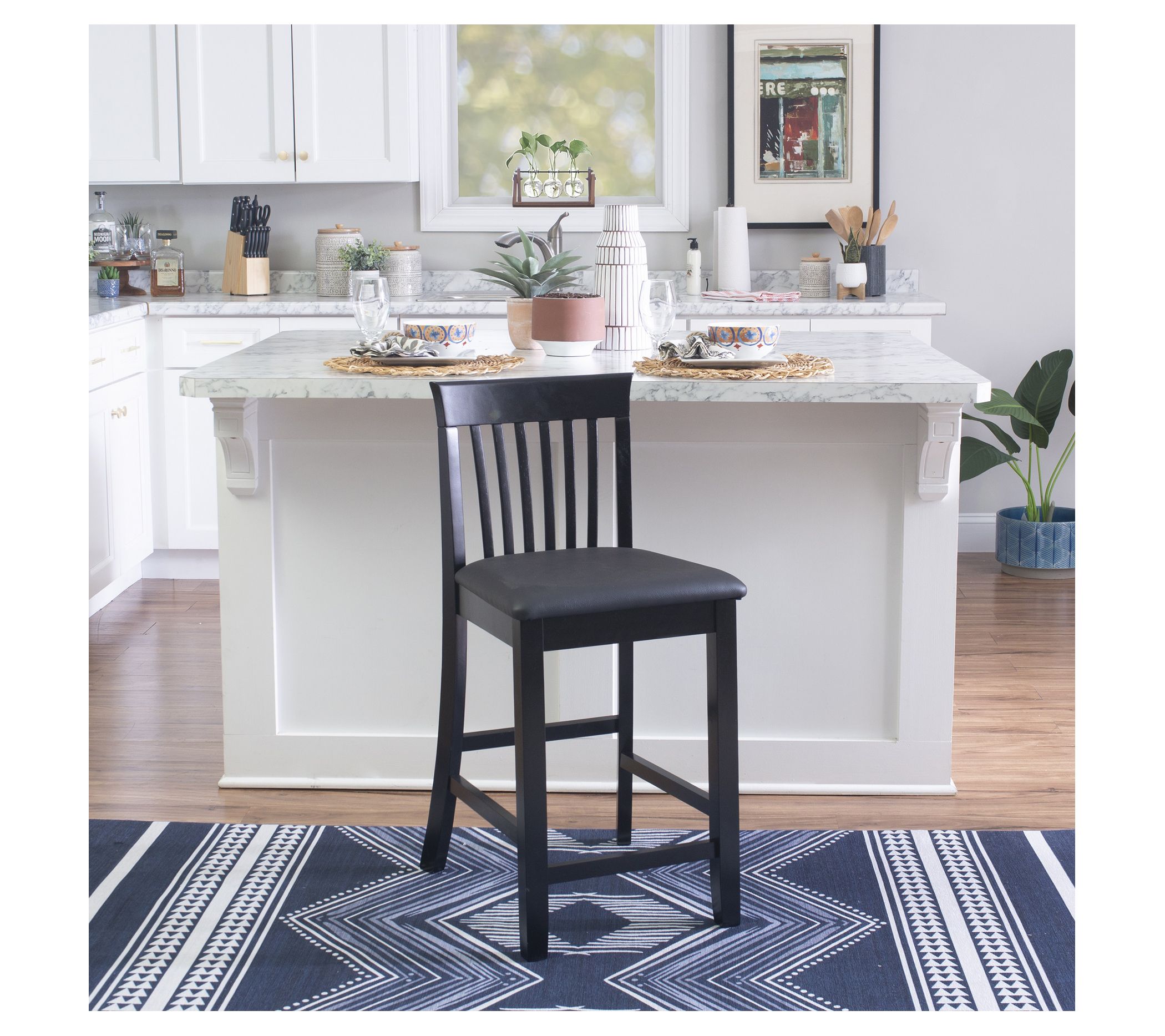 Linon Home 24" Monroe Craftsman Counter Stool W/Faux Leather