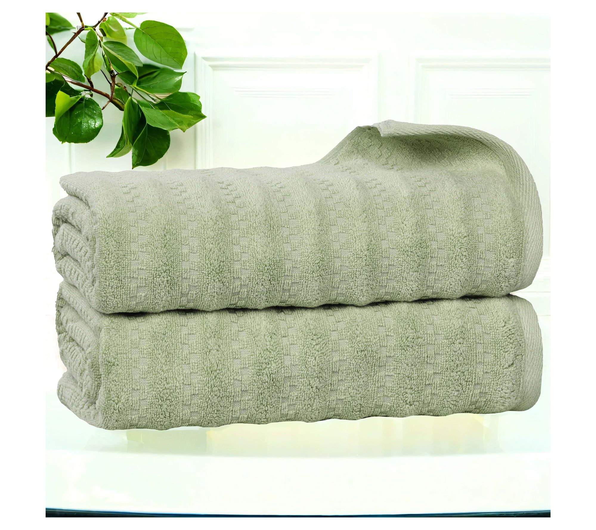 Superior 2 Piece Zuma Zero Twist Cotton Soft Bath Towel Set