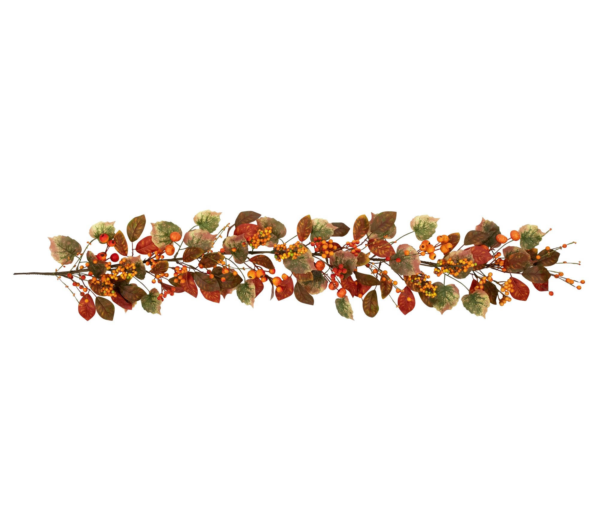 Northlight Leaves & Gourds Harvest Garland 5' x10" Unlit