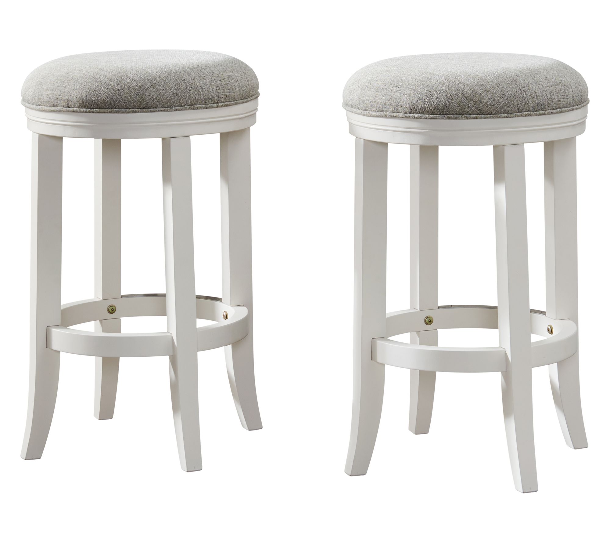 Alaterre Furniture Natick 2 Counter Linen-LikeFabric Stools