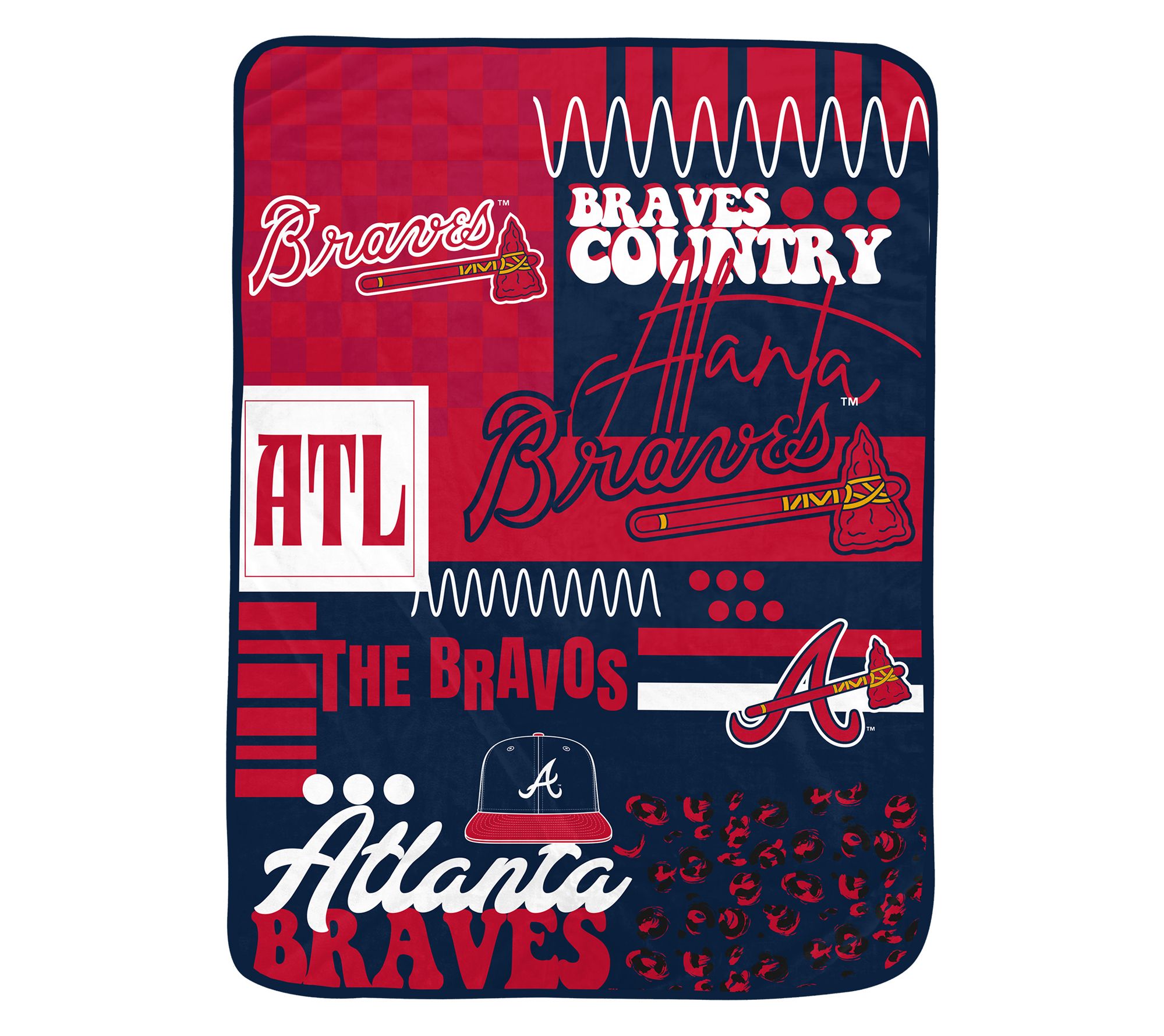 Pegasus Sports MLB Loco Check Cozy Oversized Blanket