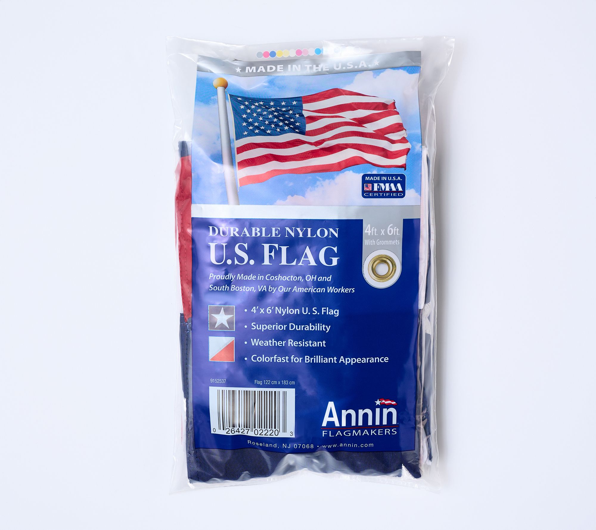Annin Flagmakers 182004 4 Metri x 6 – Feet, Tough Tex US Flag