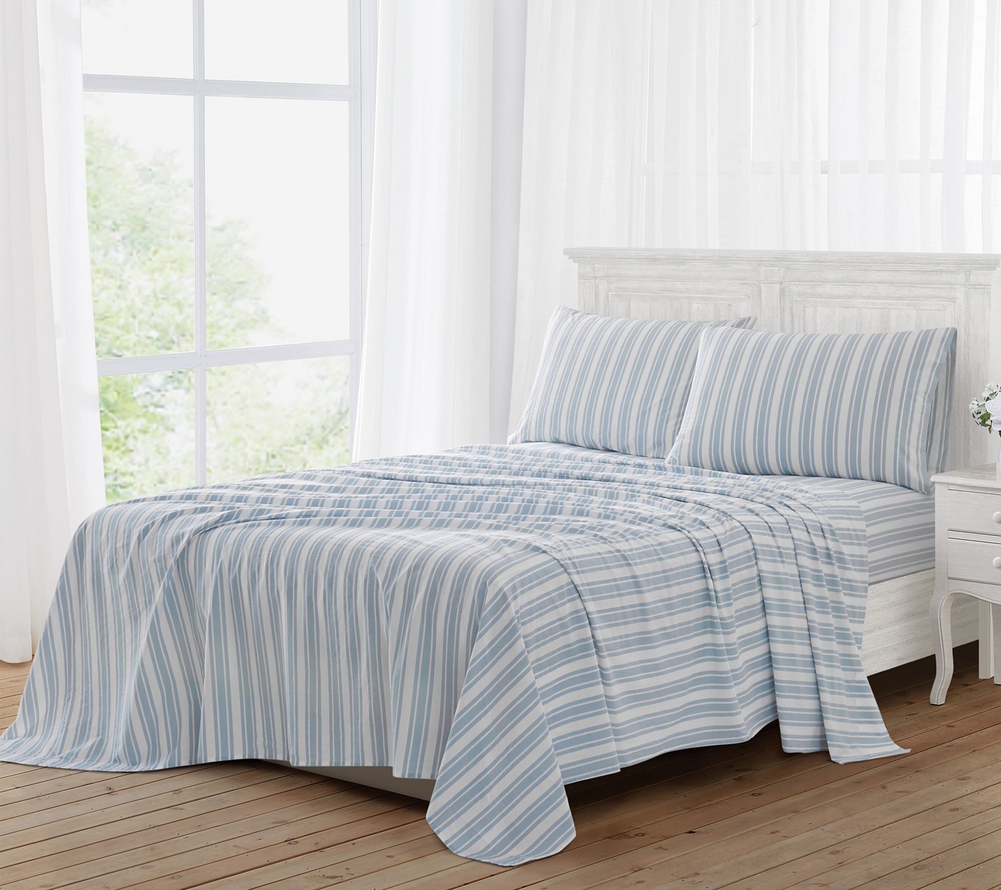 The Farmhouse by Rachel Ashwell Wide Ticking St ripe Full Shee