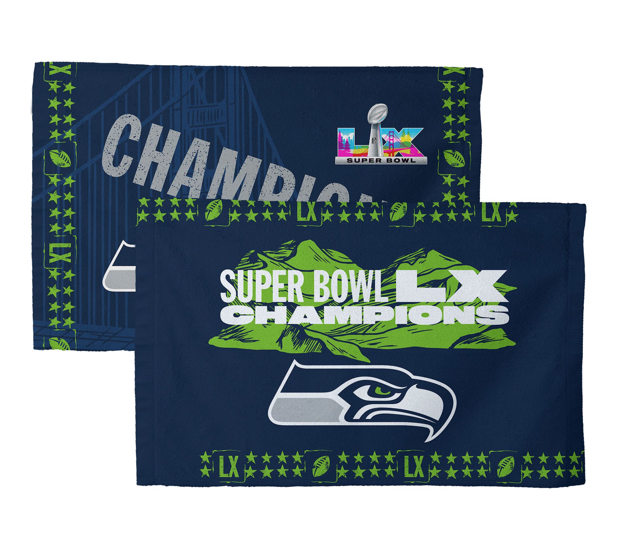 Northwest Super Bowl 2026 Seah awks 2 pack Pea ks Fan Towel
