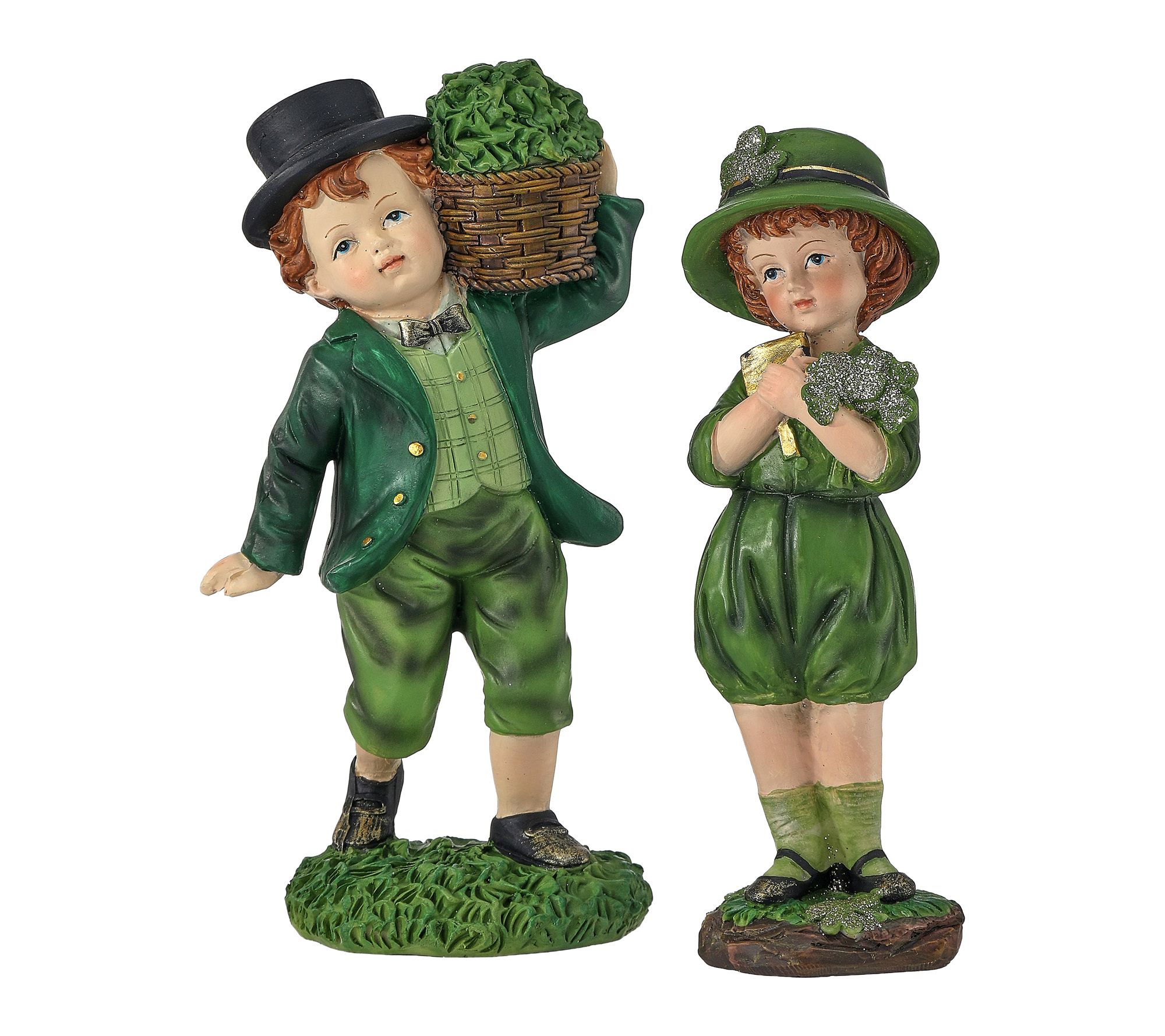 6.5" Resin Irish Boy Statue Set of 2 By Valerie