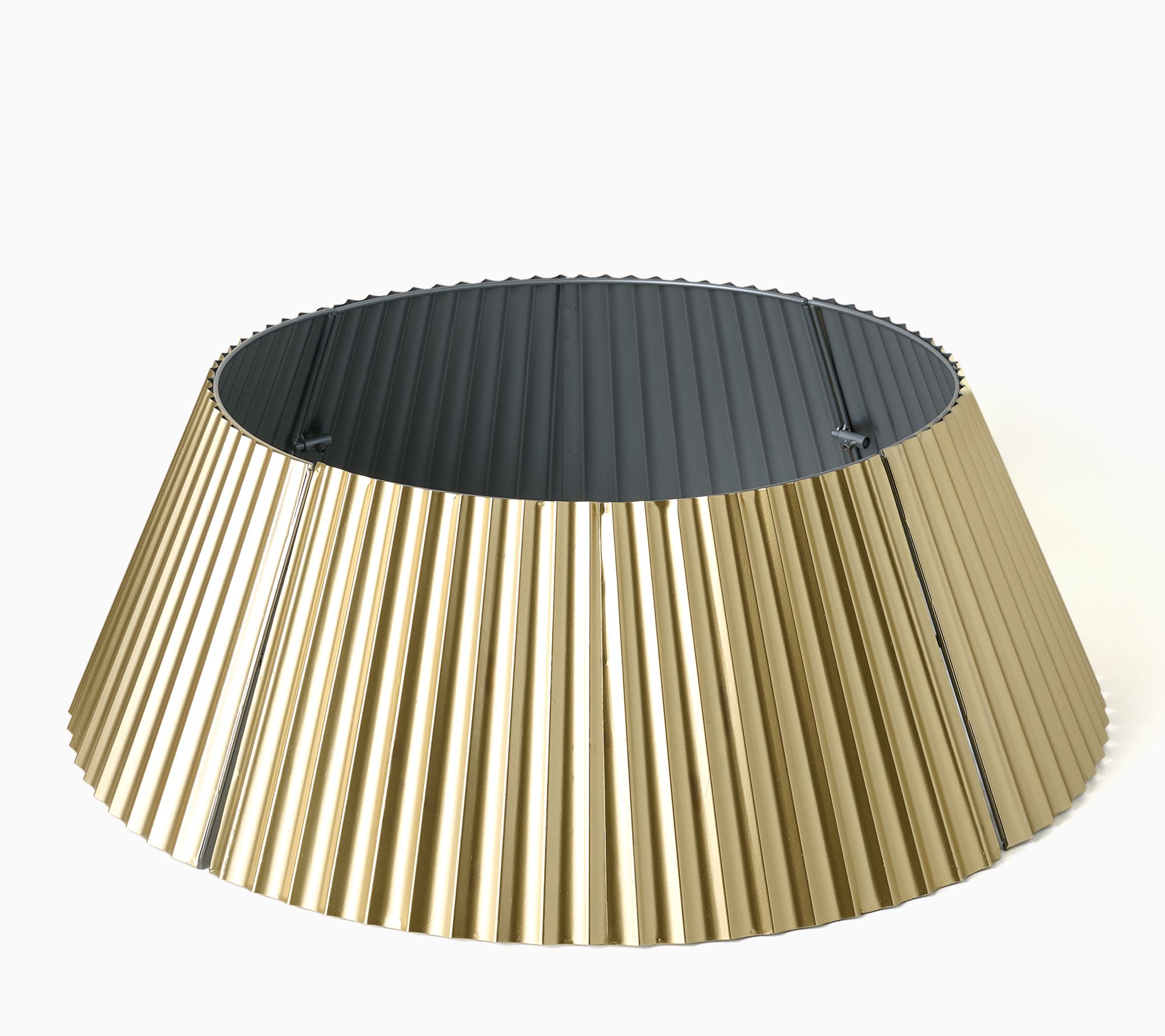 28" Ribbed Metallic Tree Collar by Mally Roncal