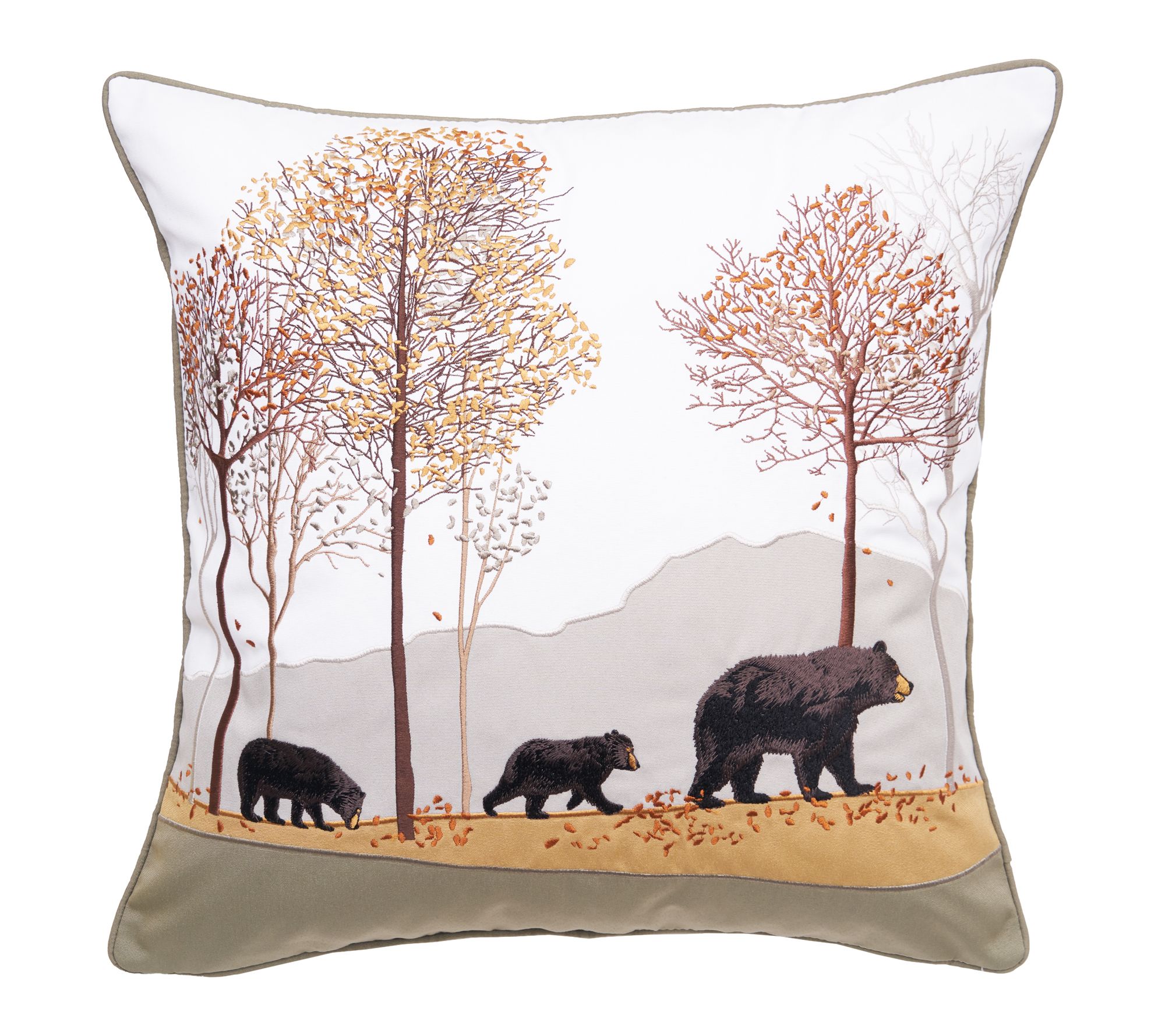 Woodland Bear Indoor/Outdoor Pillow by Valerie
