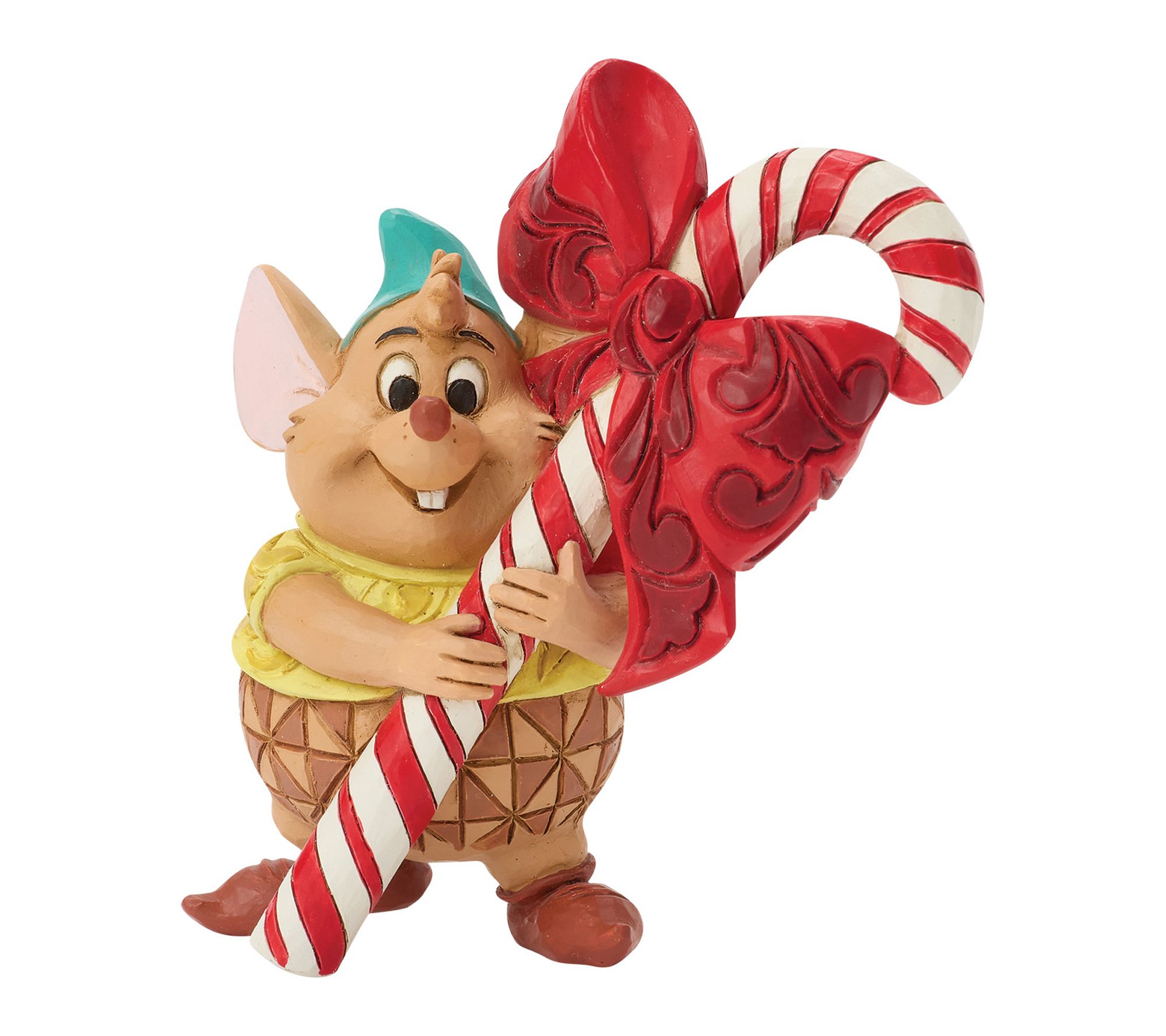 Jim Shore Disney Traditions Gus Candy Cane Mini Figurine 3.4in