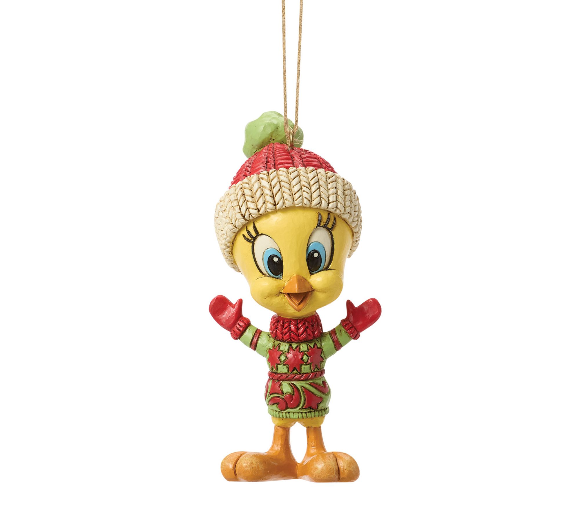 Jim Shore Looney Tunes Tweety Hanging Christmas Ornament 4in