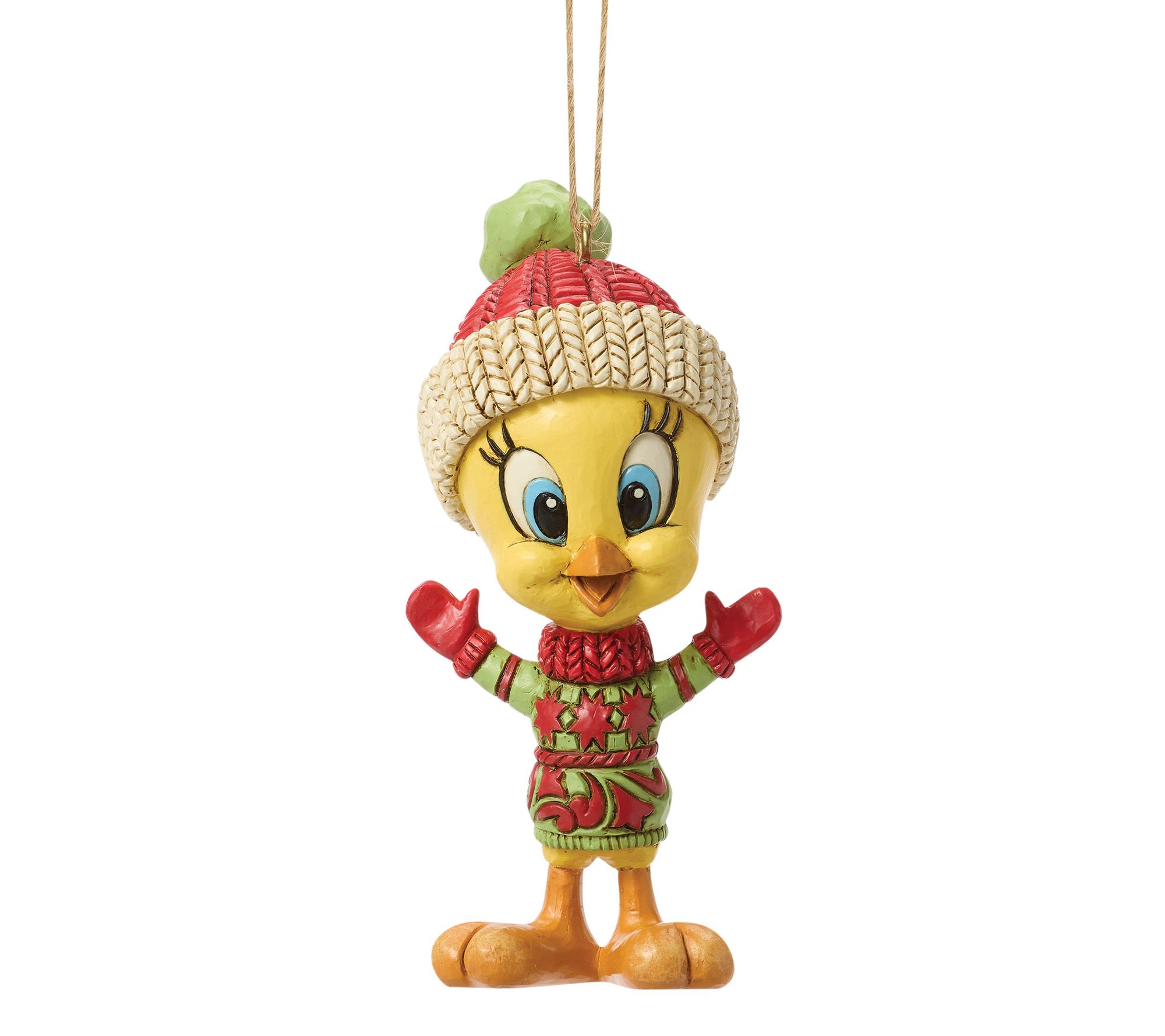 Jim Shore Looney Tunes Tweety Hanging Christmas Ornament 4in