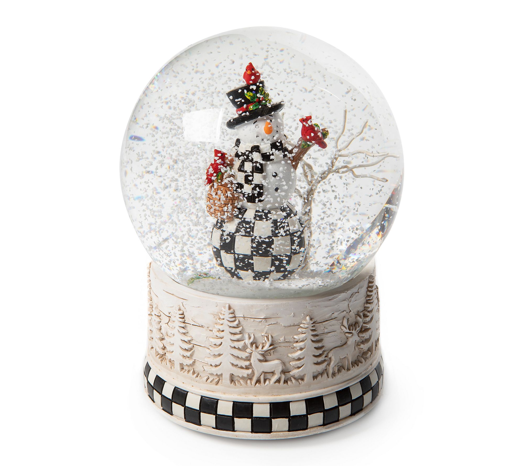 MacKenzie -Childs Farmhouse Snowman Snow Globe