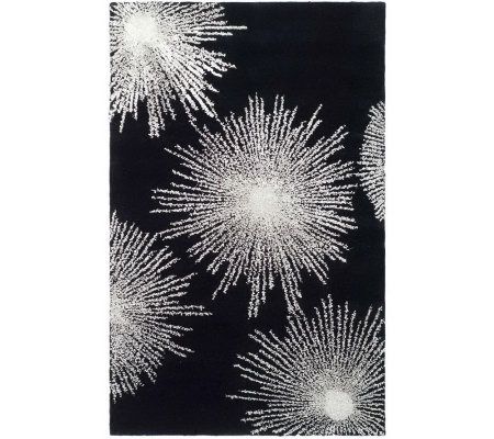 Soho 9'6" x 13'6" Abstract Handtufted Wool/Viscose Blend Rug