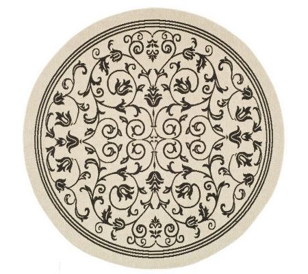 Safavieh Courtyard Heirloom Gate 6'7" Round Rug