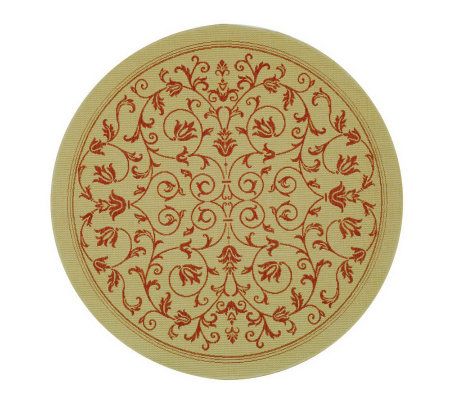 Safavieh Courtyard Heirloom Gate 6'7" Round Rug