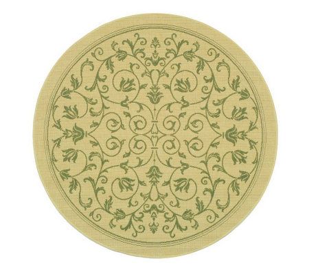 Safavieh Courtyard Heirloom Gate 6'7" Round Rug