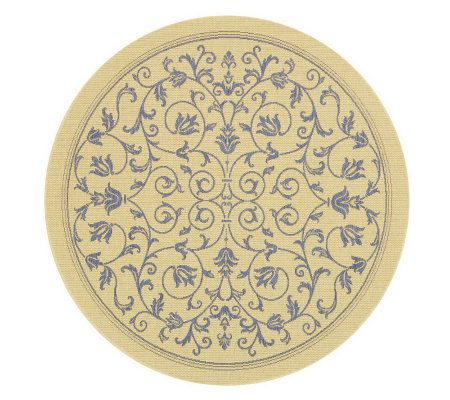 Safavieh Courtyard Heirloom Gate 6'7" Round Rug