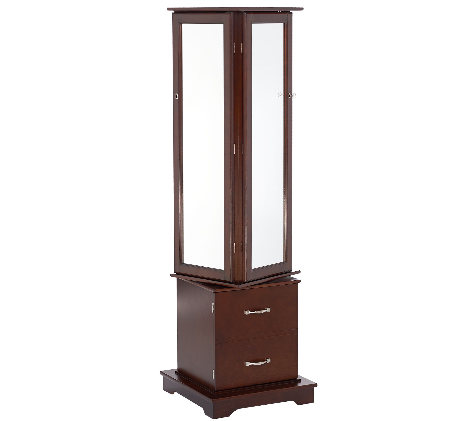 Gold & Silver Safekeeper TriMirror Jewelry Armoire by Lori Greiner