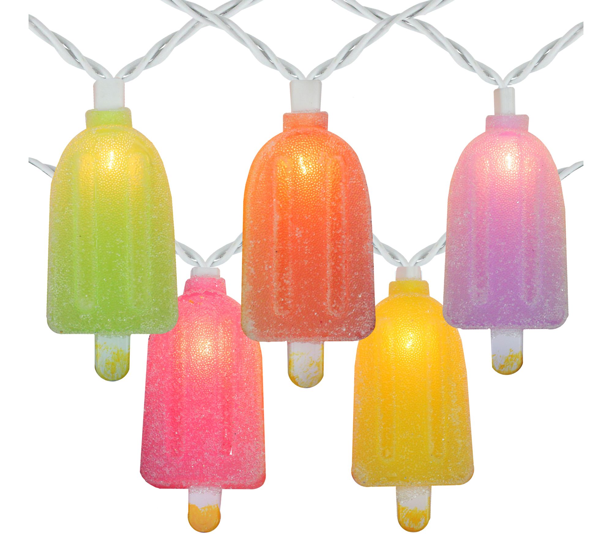 Northlight 10 Vibrant Colored Sugared Ice Pop Patio Light Set