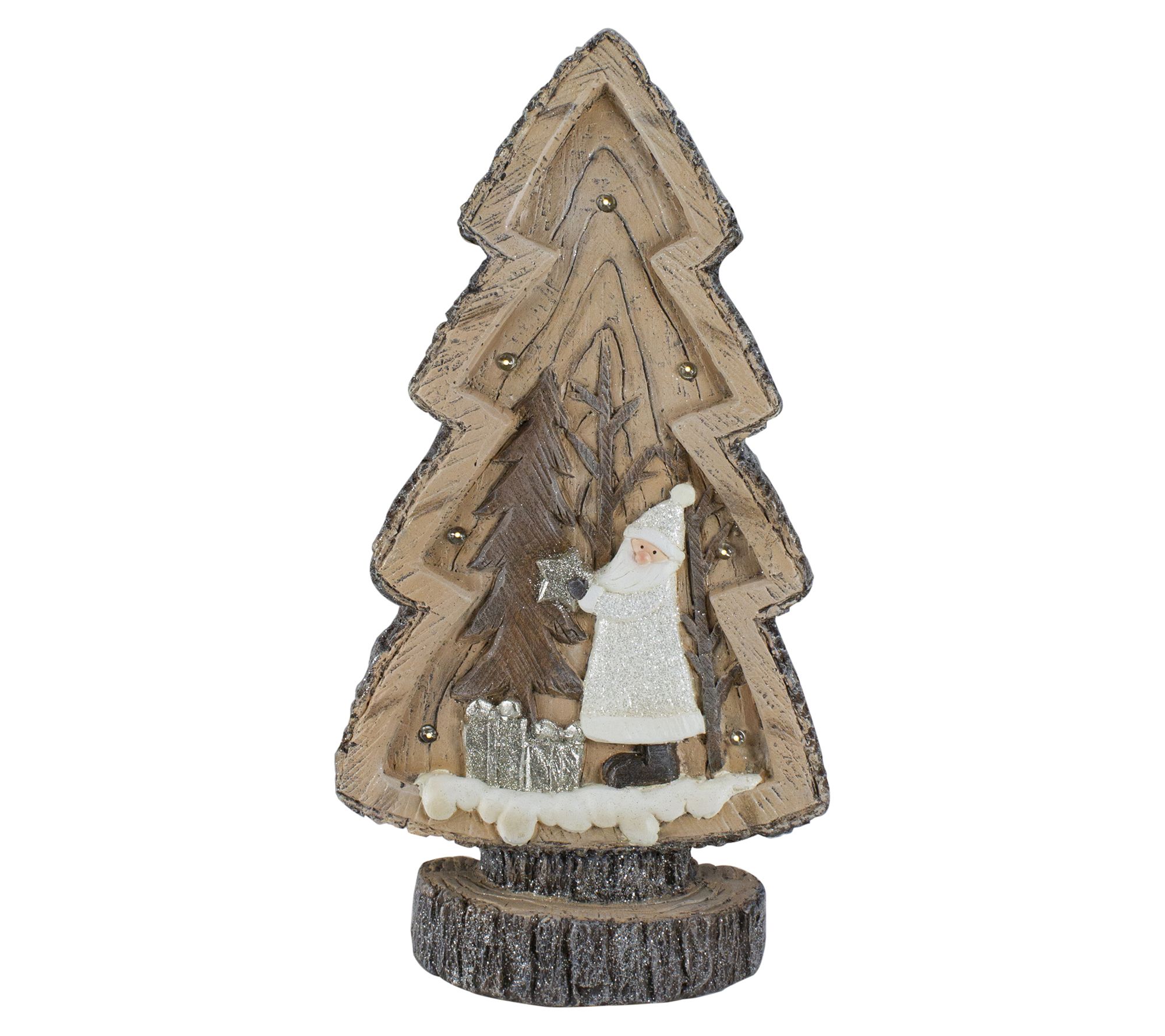 Northlight 20" Rustic Glittered Tabletop Tree w/ Winter Scene