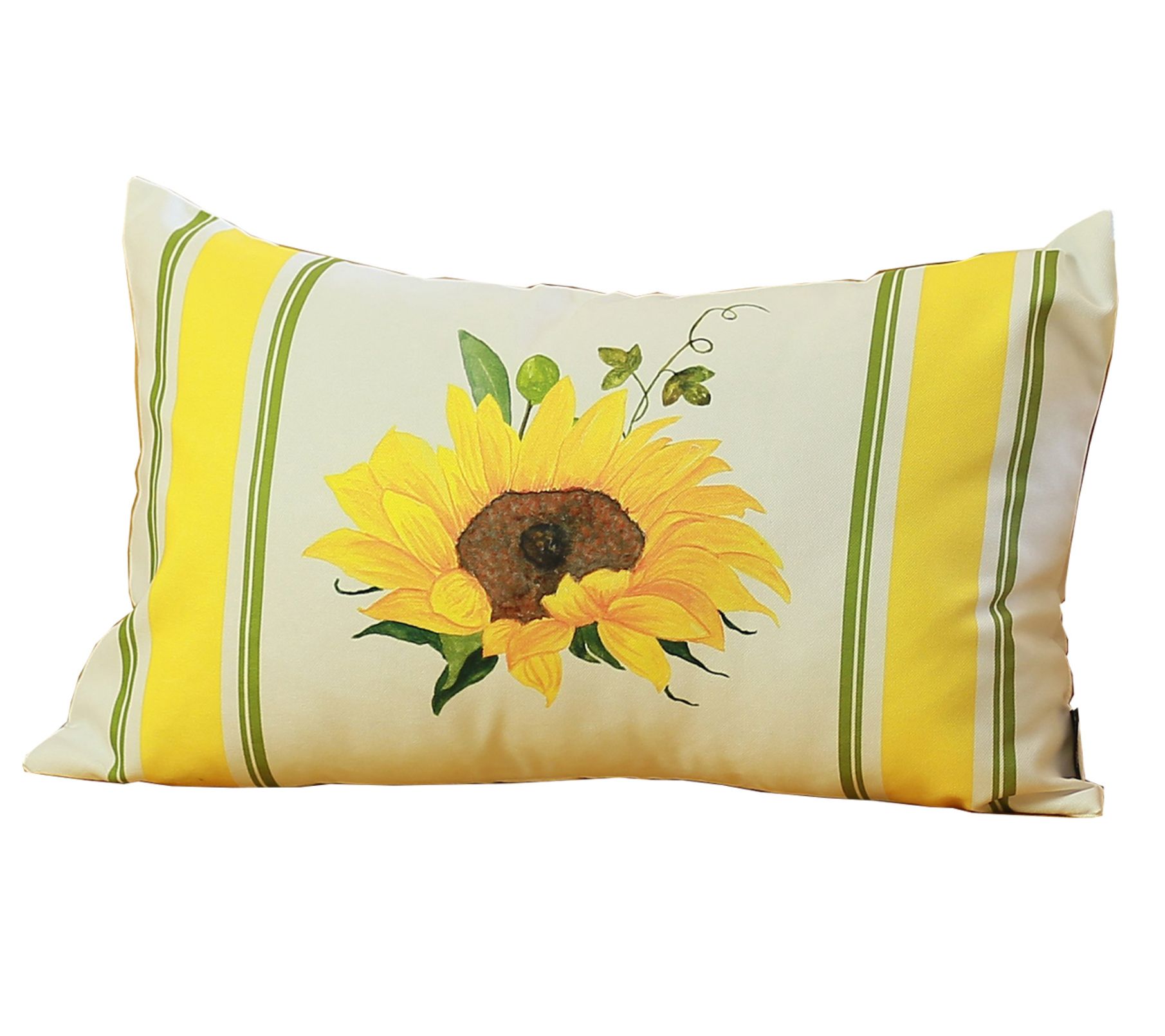 HomeRoots Set of 4 Sunflower Design Lumbar Pillow Covers QVC