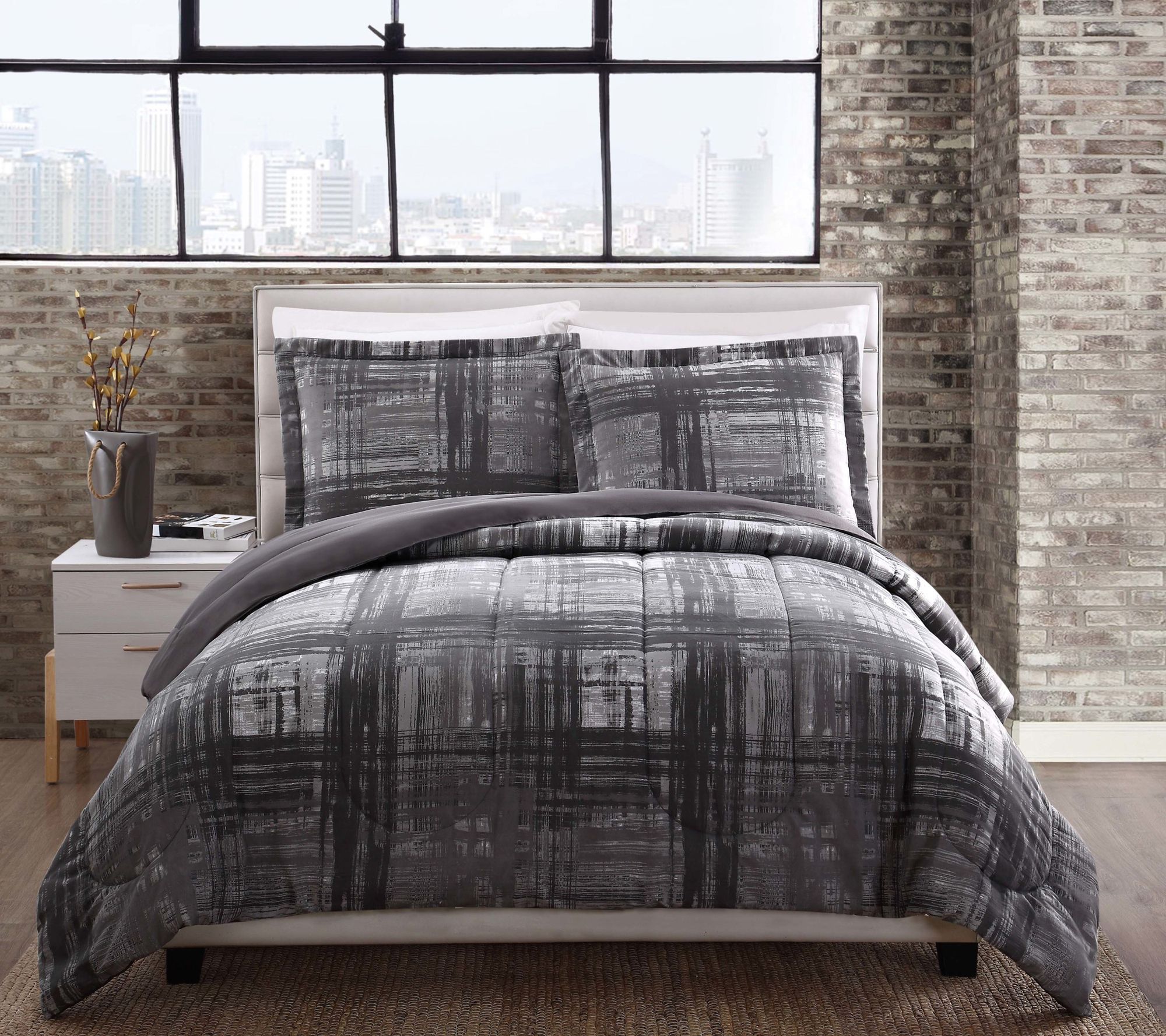 Style 212 Camden Plaid Twin Comforter Set