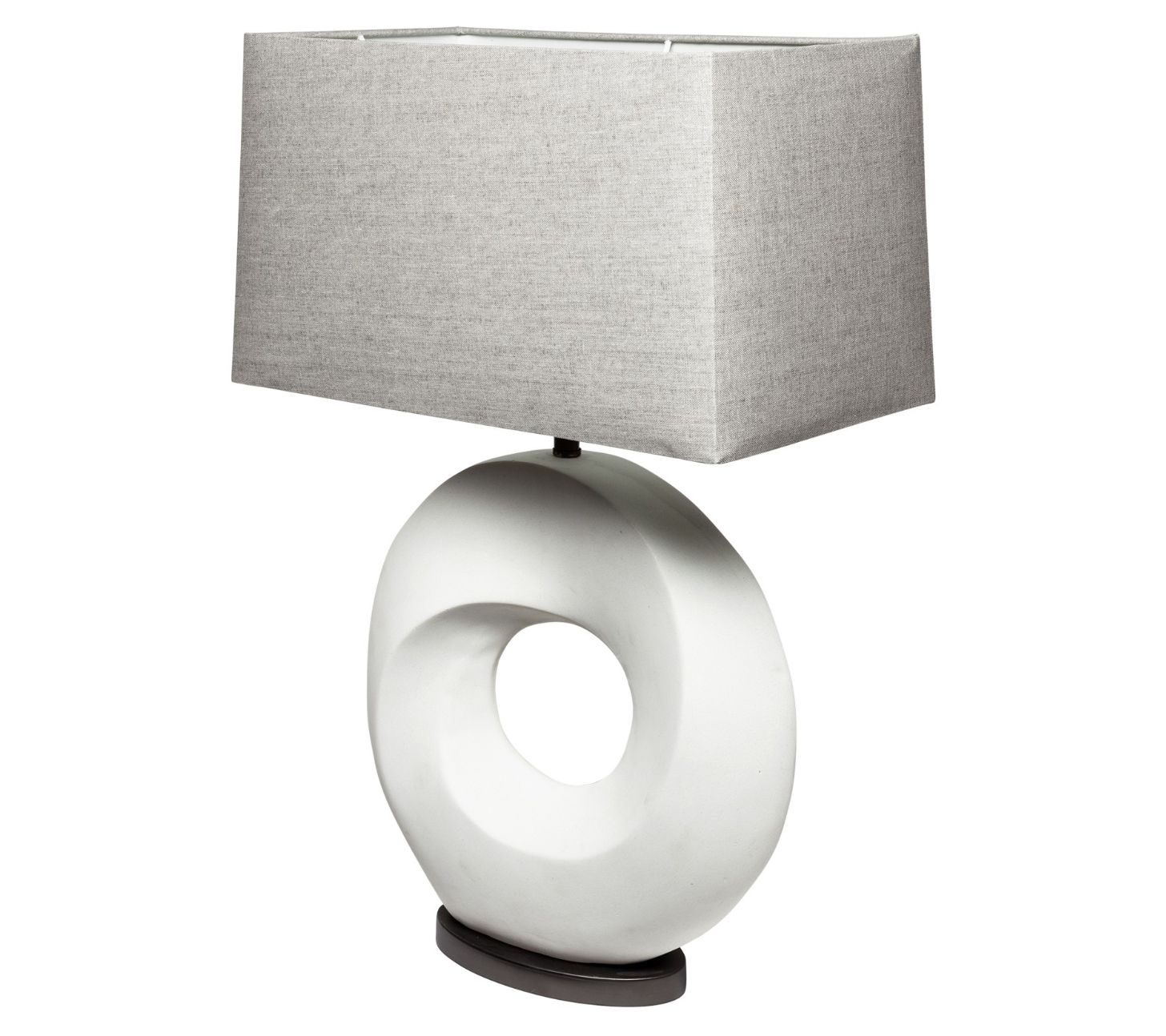 Contemporary White O Ring Table Lamp