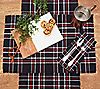 18" x 18" Poinsettia Plaid Woven Napkin Set of 6 by Valerie, 1 of 1