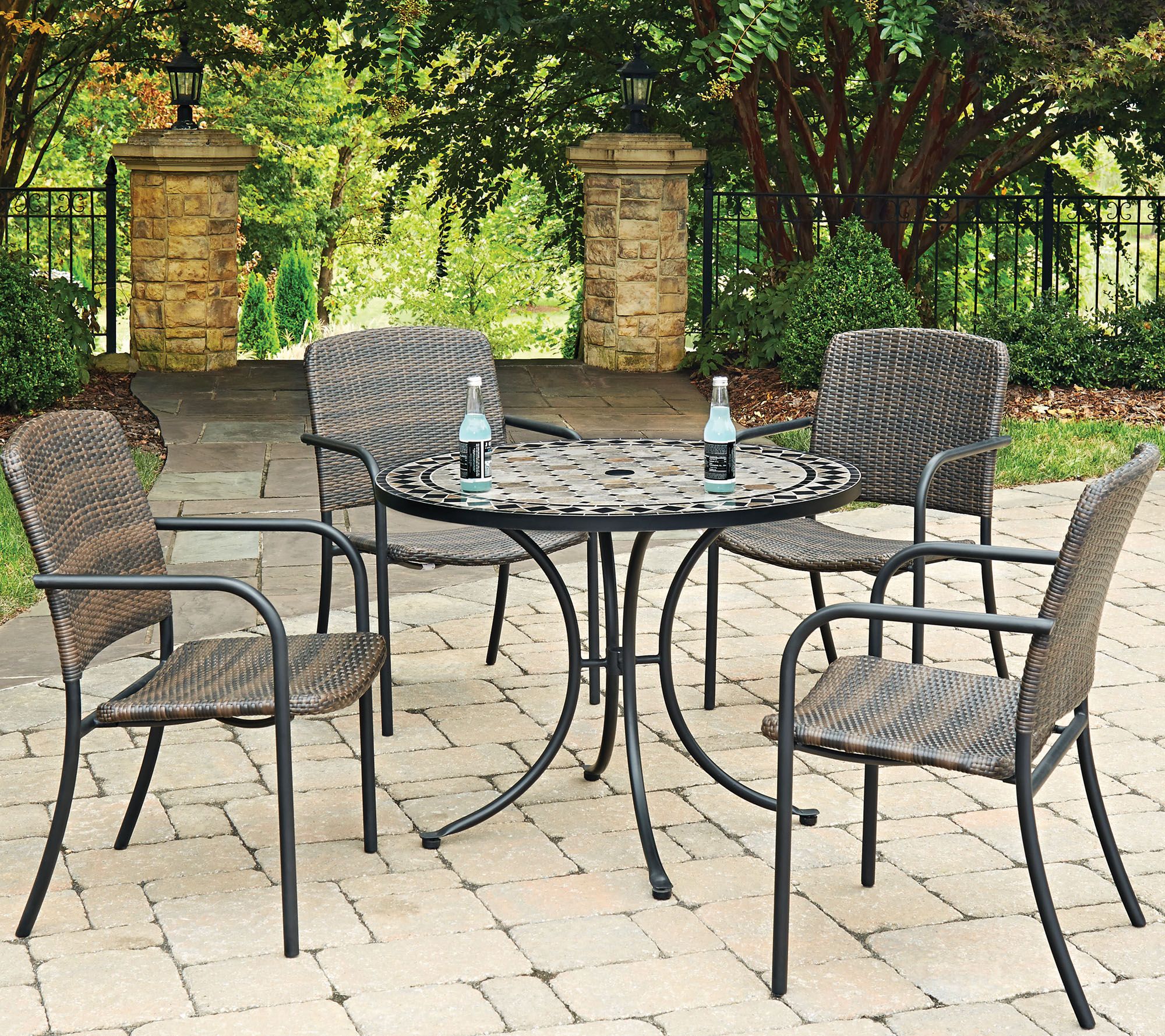 chairs dining piece round table styles outdoor qvc