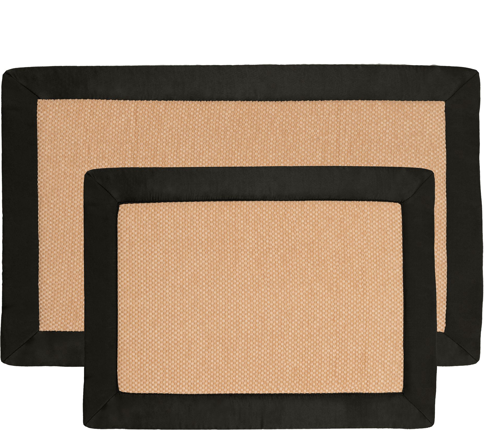 Lavish Home 2 Piece Memory Foam Bath Mat Set - Black