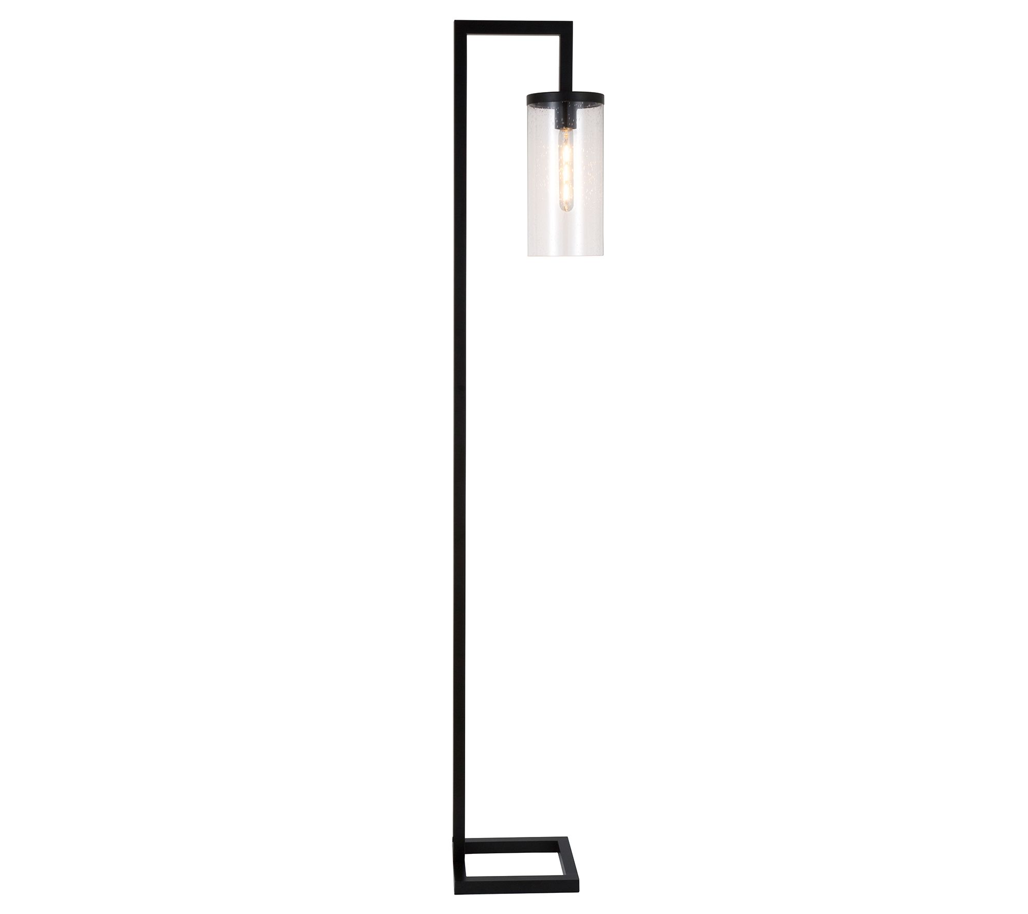 Hudson & Canal Malva Modern Floor Lamp With Seeded Glass Shade