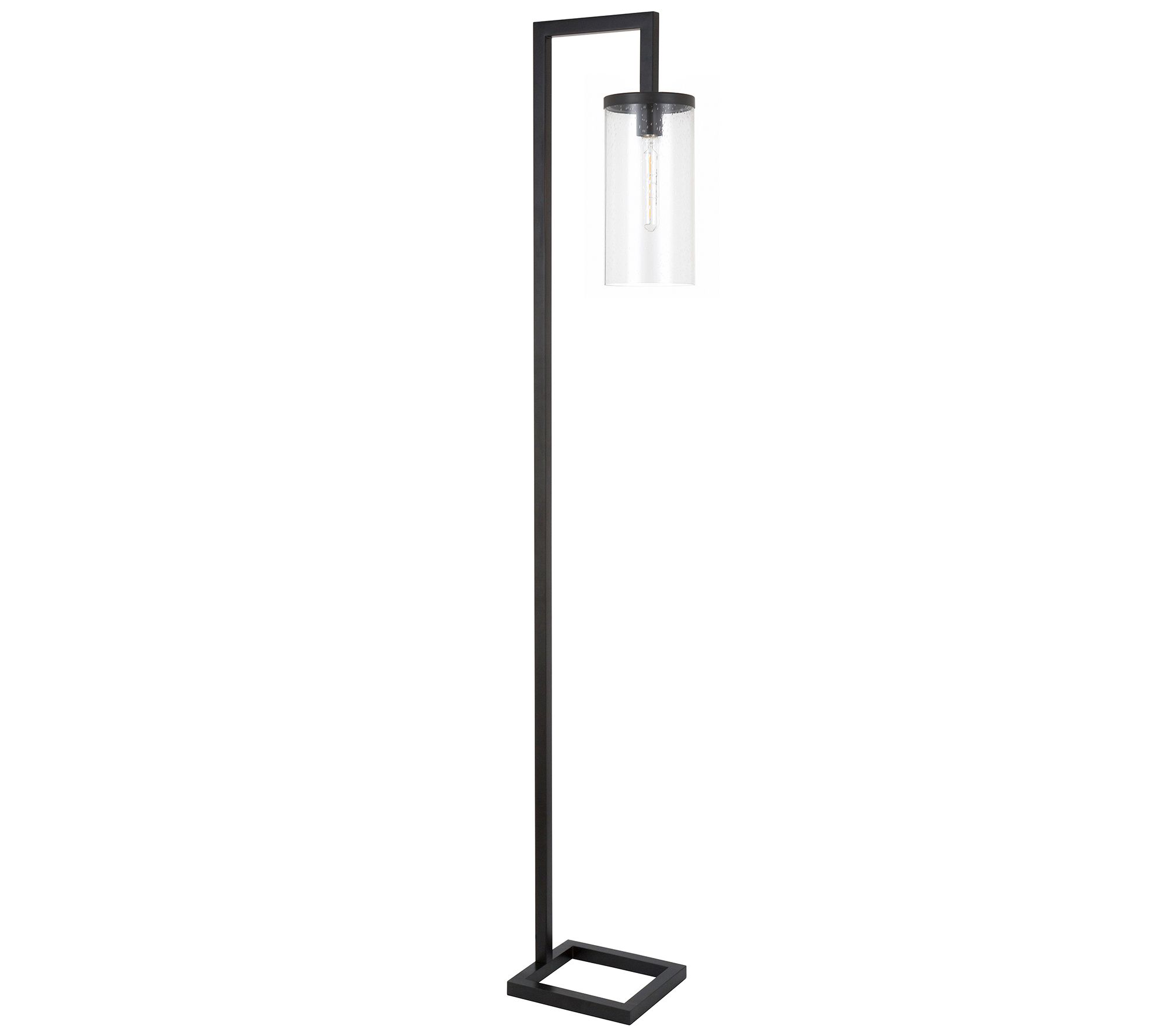 Hudson & Canal Malva Modern Floor Lamp With Seeded Glass Shade