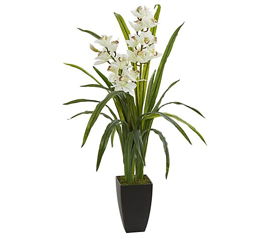 39" Cymbidium Orchid Artificial Plant by NearlyNatural