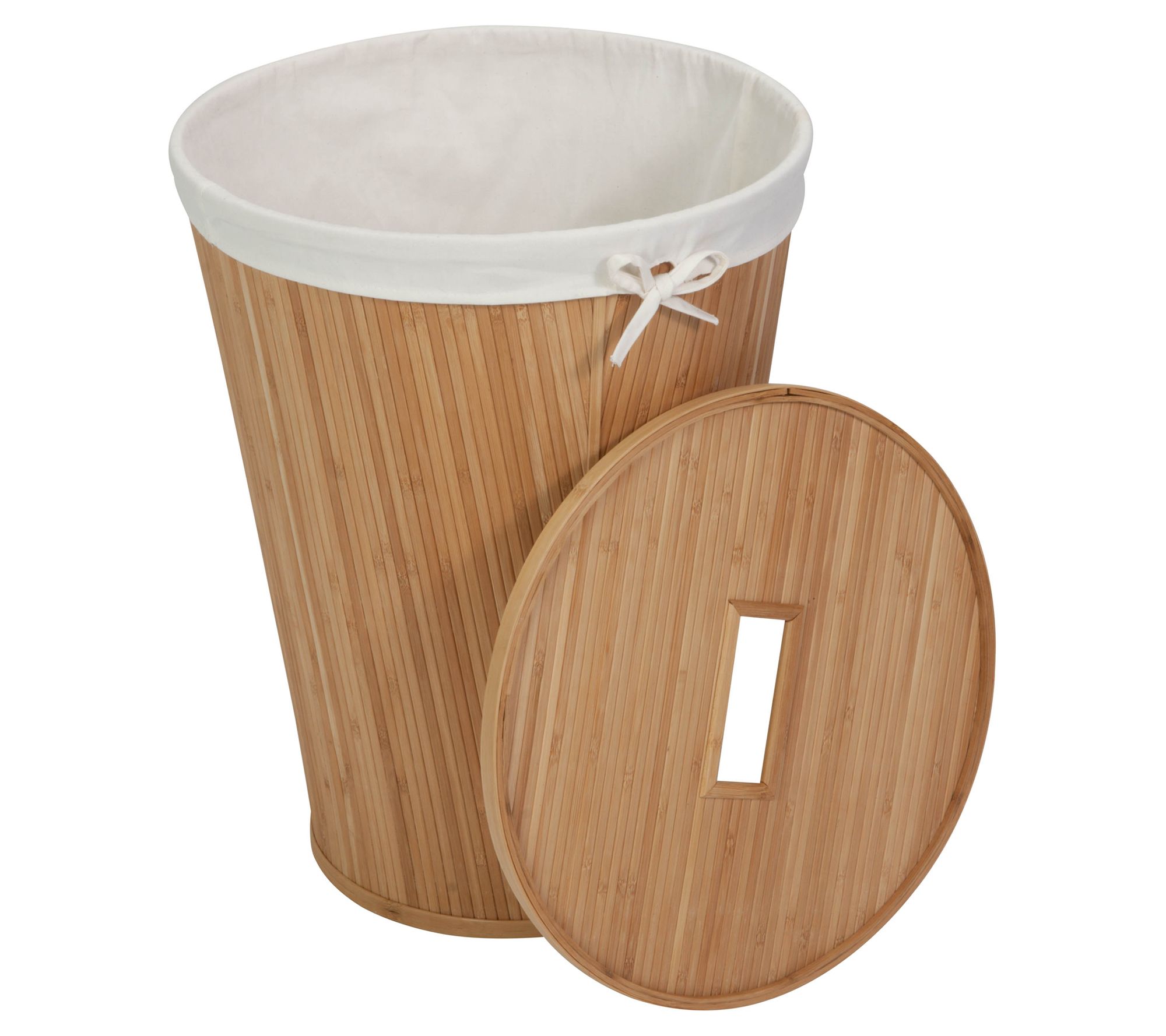 HoneyCanDo Nested Bamboo Hamper With Lid