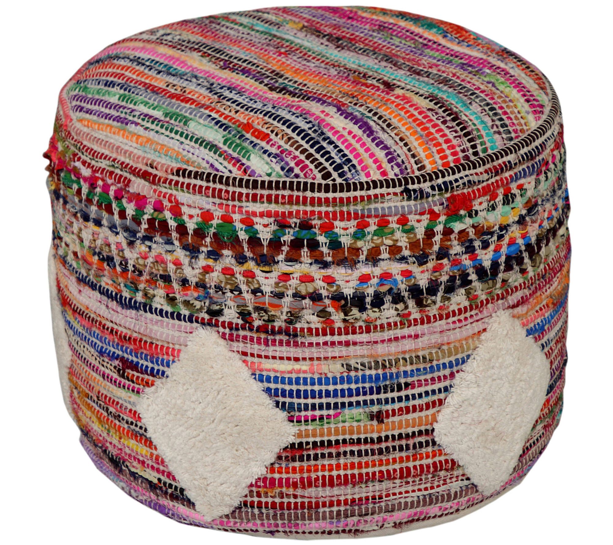Ox Bay Boho Geometric Pouf