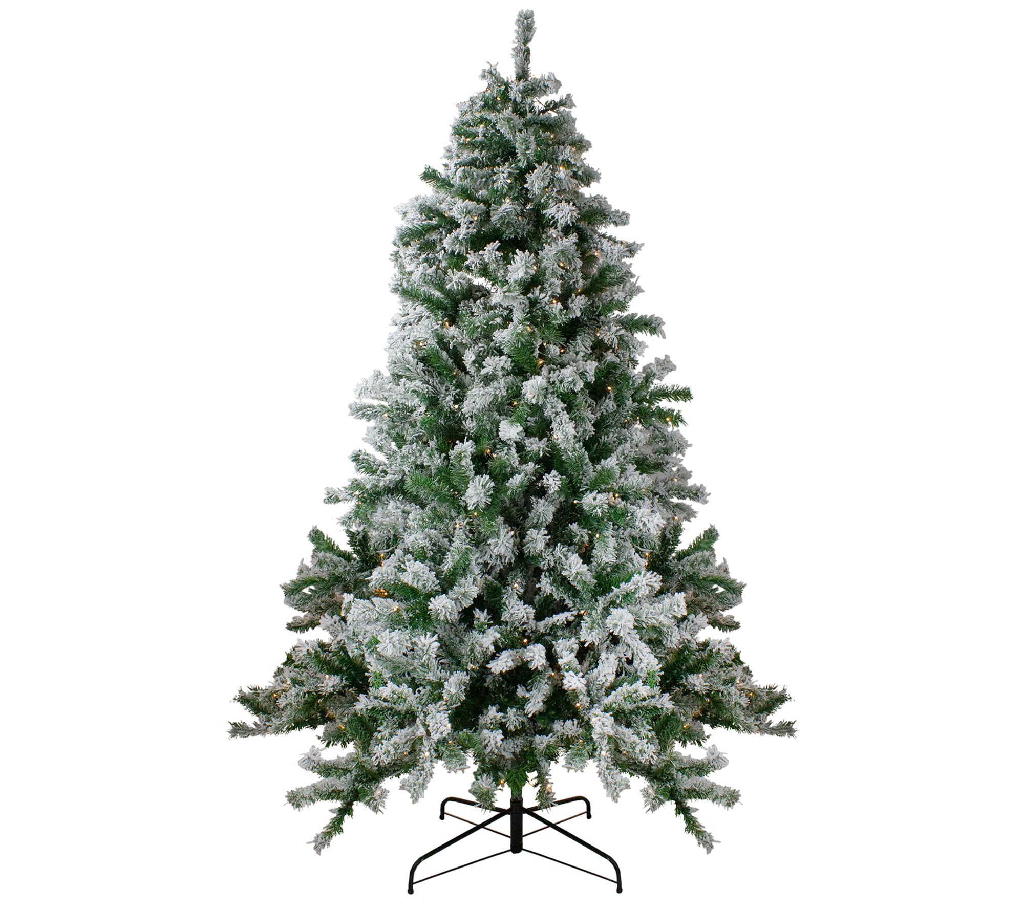 Northlight 7.5' Flocked Fir Tree  ith Warm Clear Lights