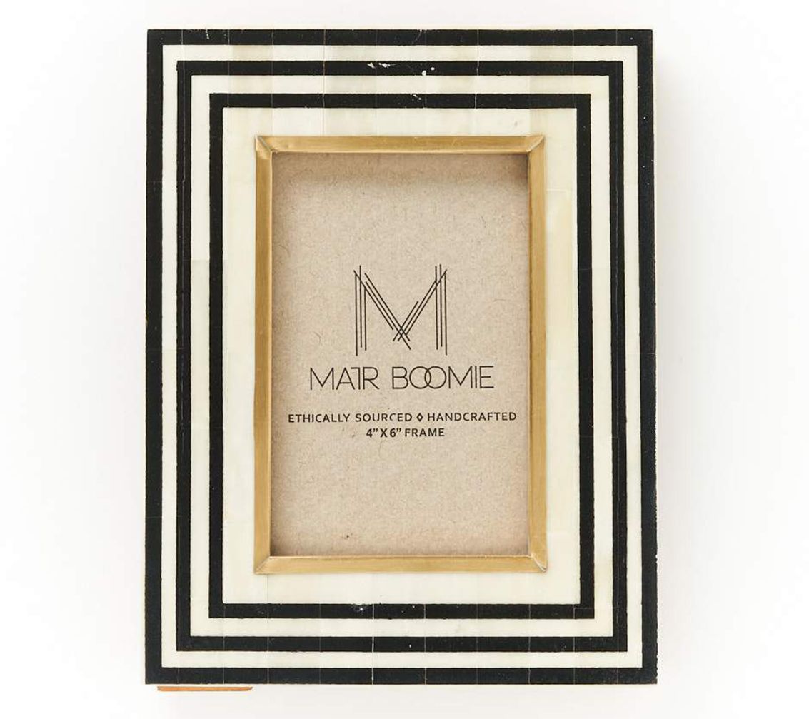 Matr Boomie Banka Mundi Frame - Brown and White 4 x 6