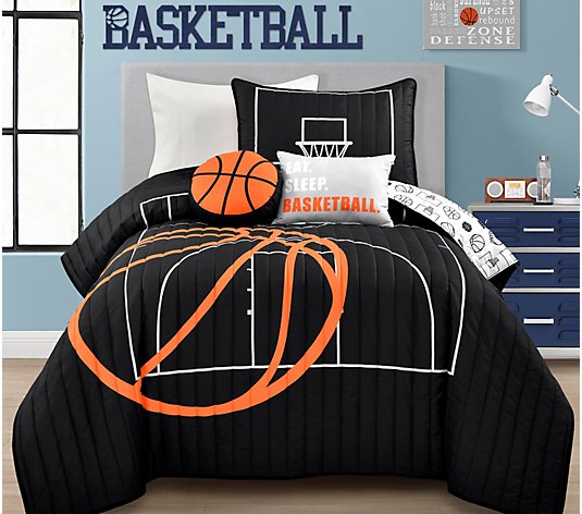 Basketball Game Twin Quilt Set by Lush Decor