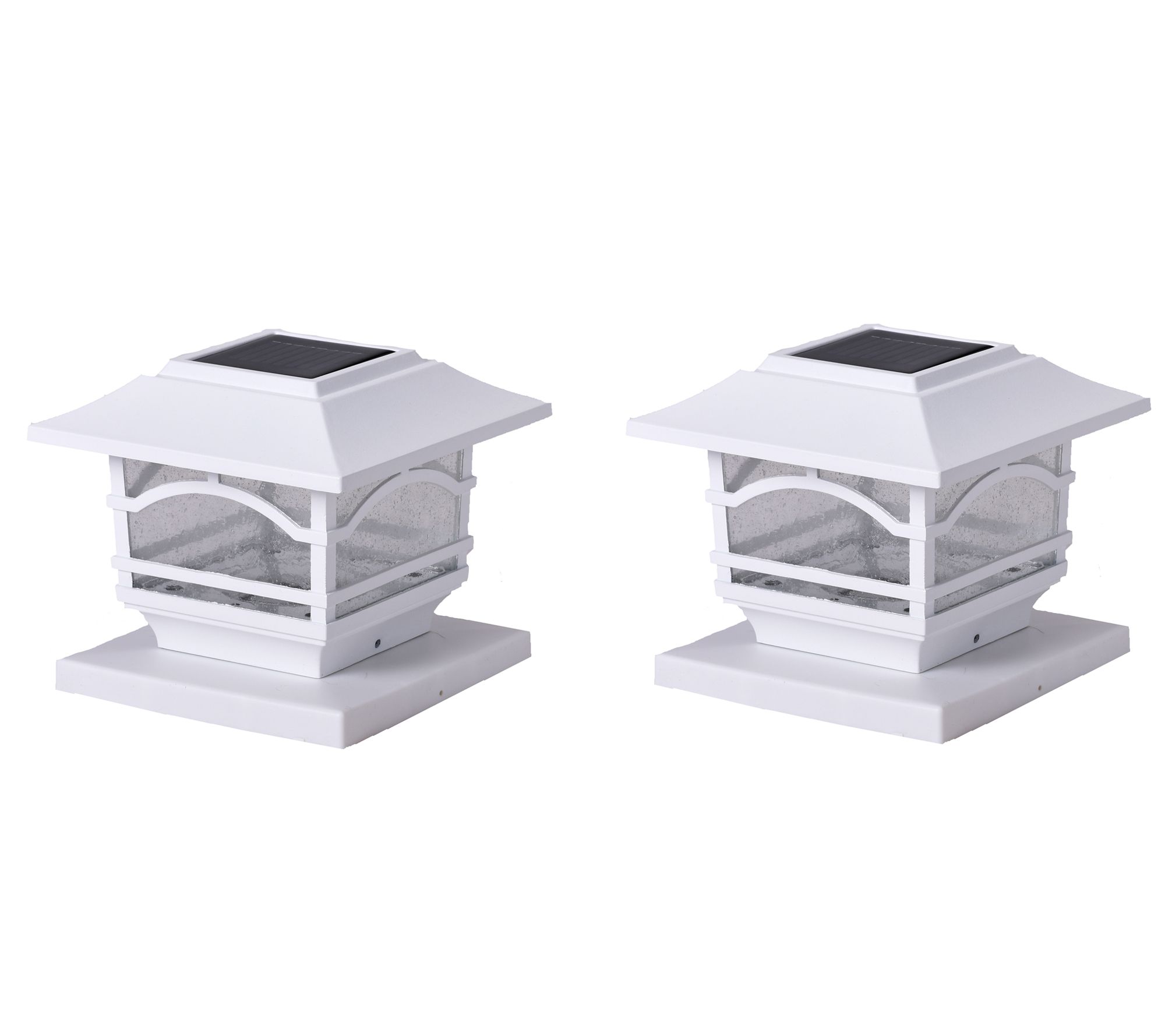 MAXSA Mission Style Post Top Deck Light, Metaland Glass