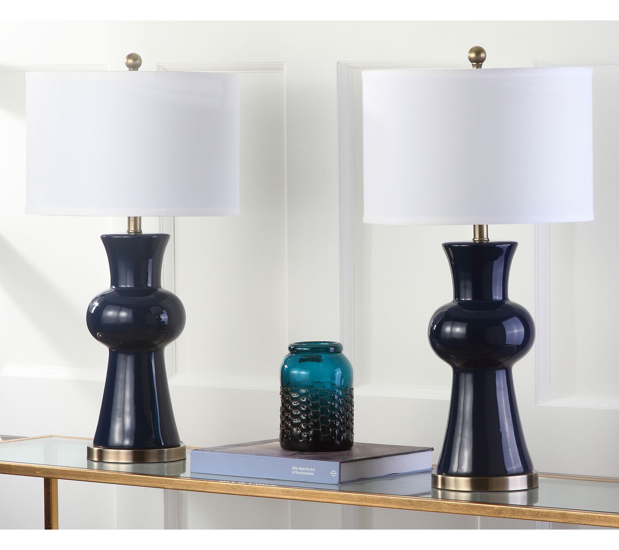 Safavieh Set of 2 Lola Column Lamps - QVC.com