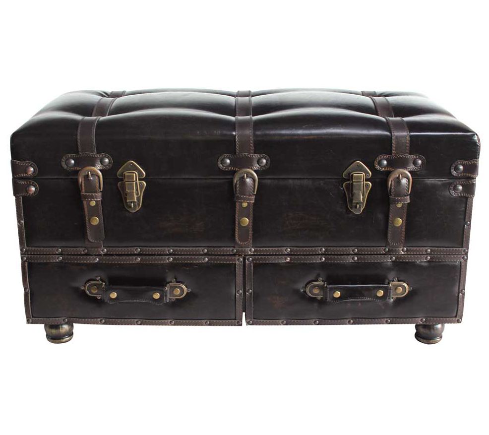 Goods 31 5 W Faux Leather Trunk, Faux Leather Trunk