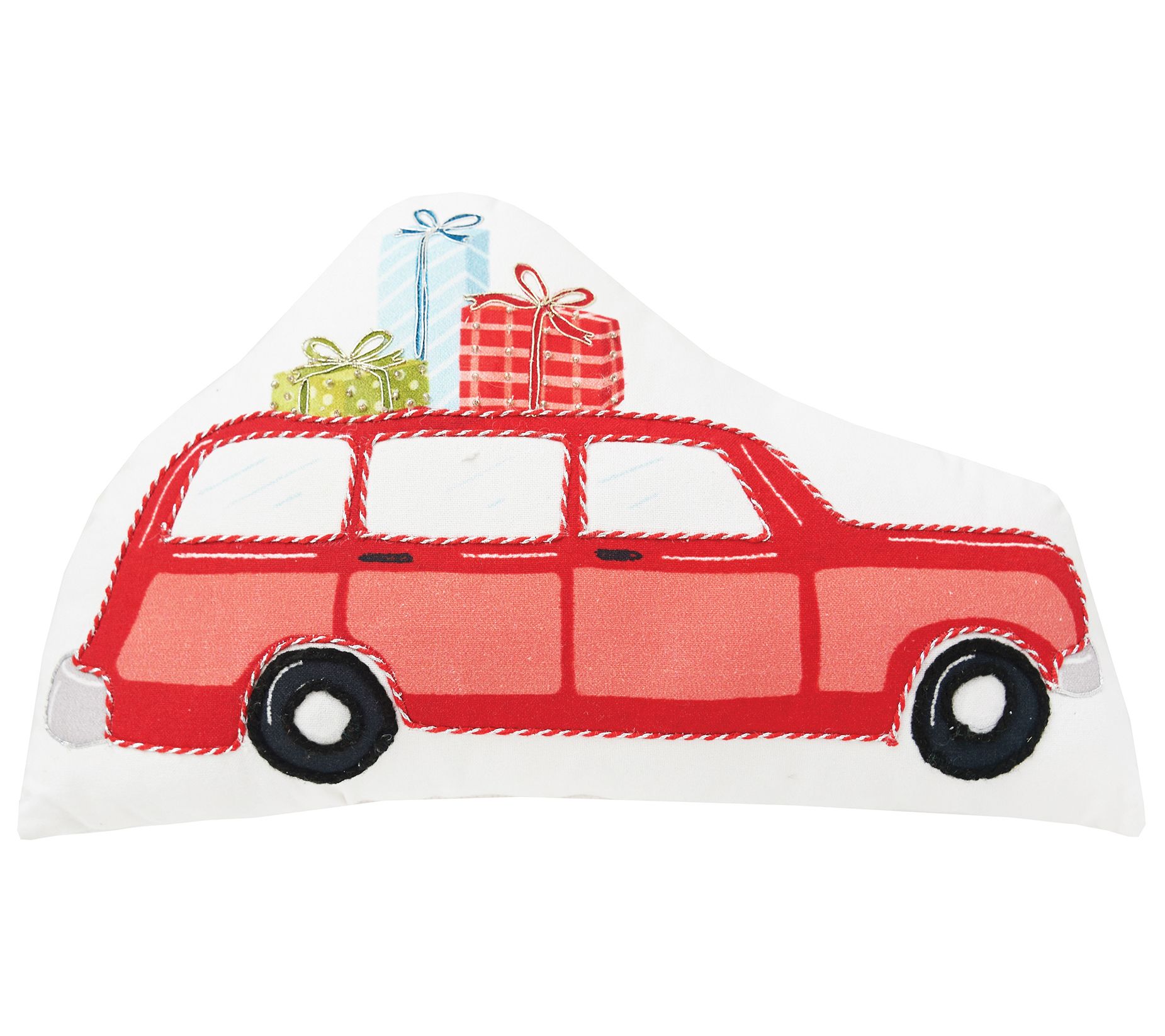 C&F Home Christmas Car Printed & Embellished Th row Pillow