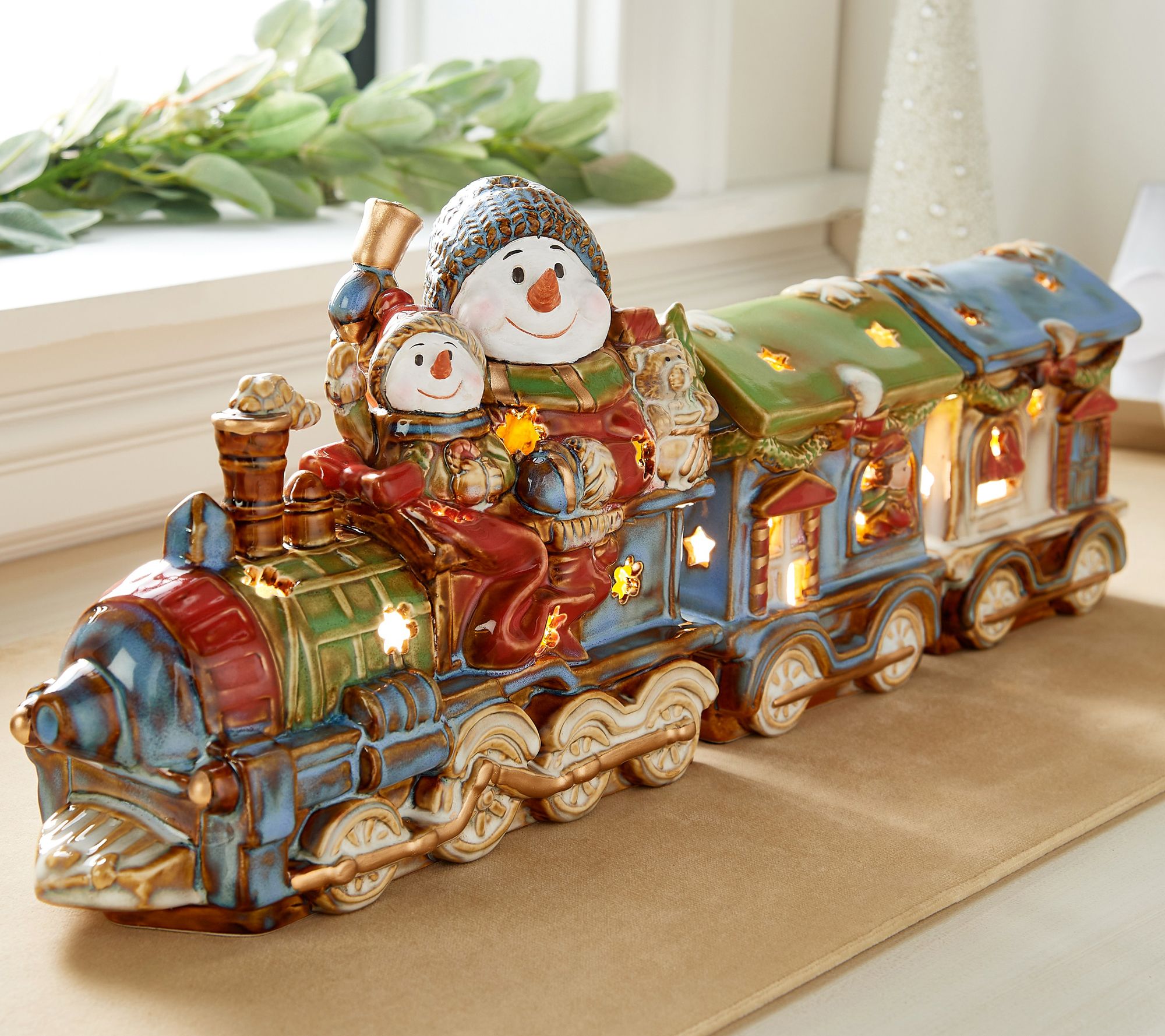 Christmas 1in4 Winter Train with Snowman