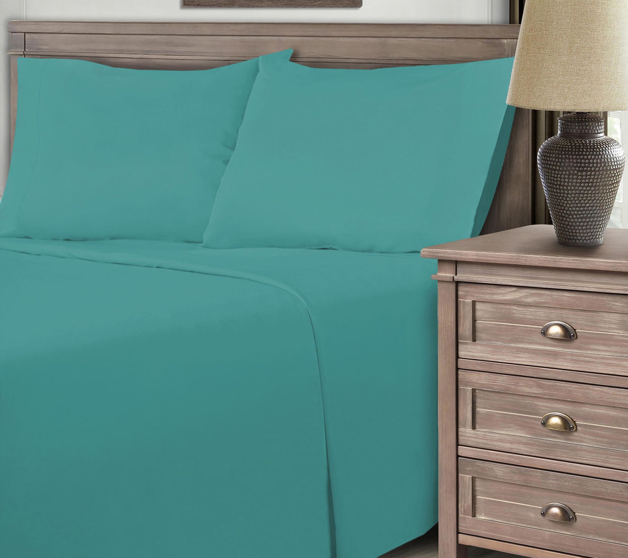 Superior Solid 600 Thread Count Cotton Blend Shet Set, Queen