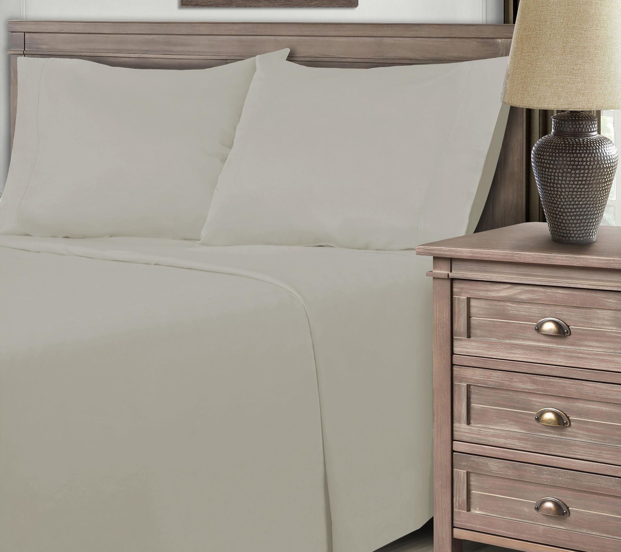 Superior Solid 600 Thread Count Cotton Blend Shet Set, Queen