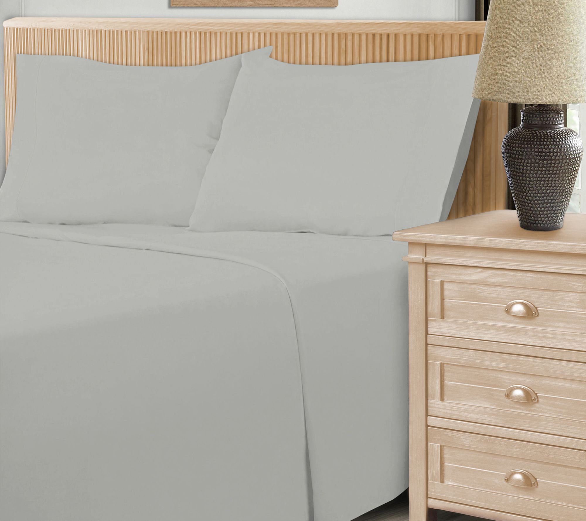 Superior Solid 600 Thread Count Cotton Blend Shet Set, Queen
